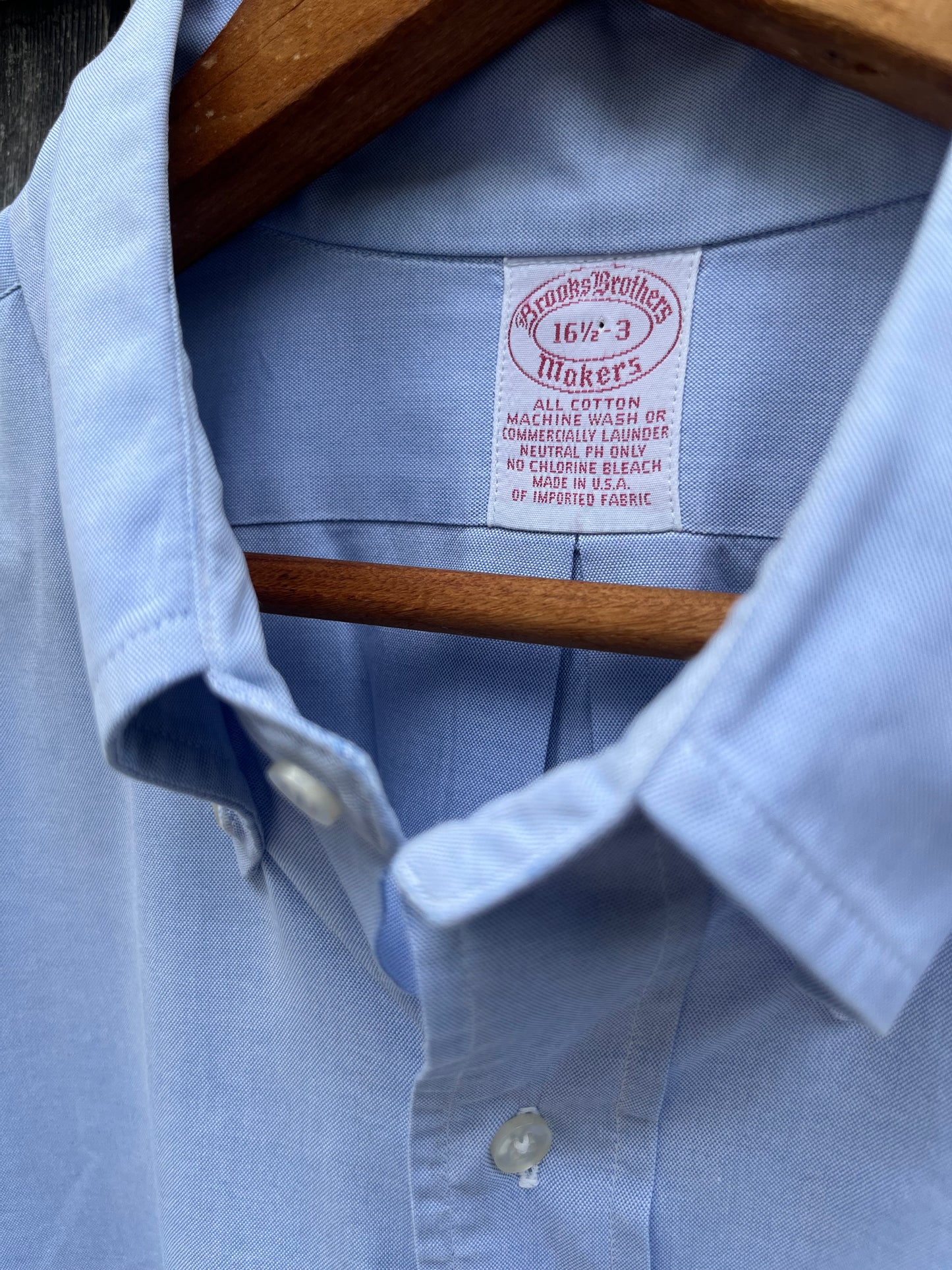 ~80s Brooks Brothers Pinpoint Oxford Cloth Button Down Shirt (16.5-3)