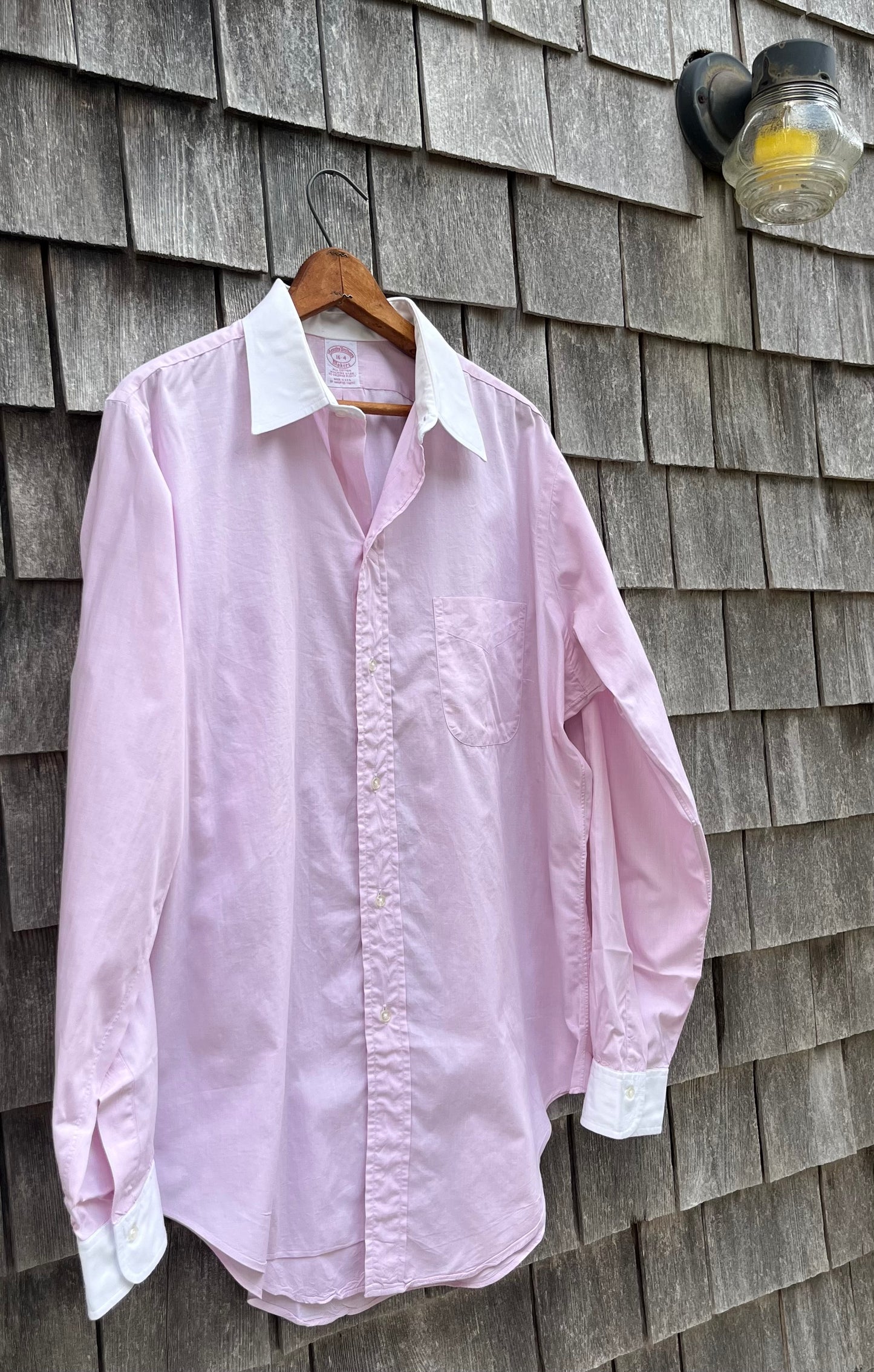 90s Brooks Brothers Makers 6-Button Banker Style Button Front Shirt (16-4)
