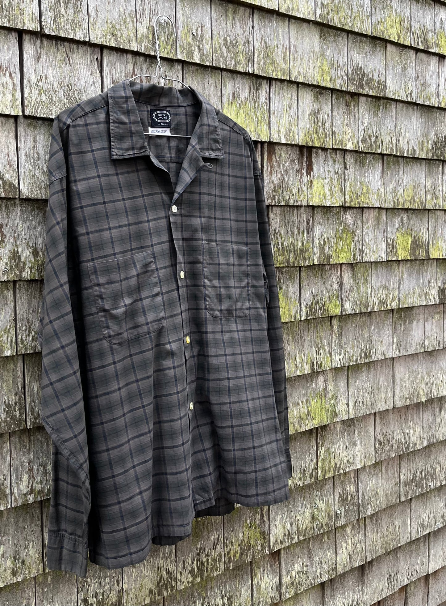 60s Shirt #One Loop Collar Cotton Shirt (XL)