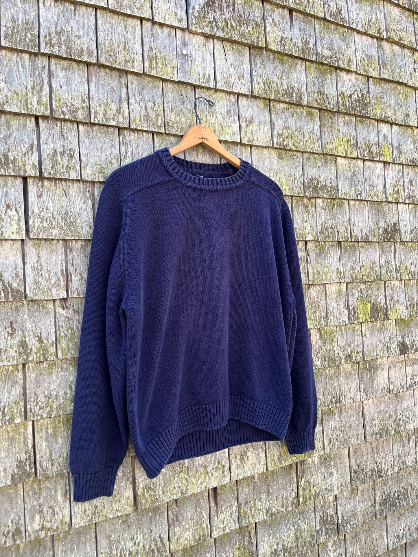90s Lands’ End ‘Drifter’ Crewneck Cotton Knit Sweater (L/XL)