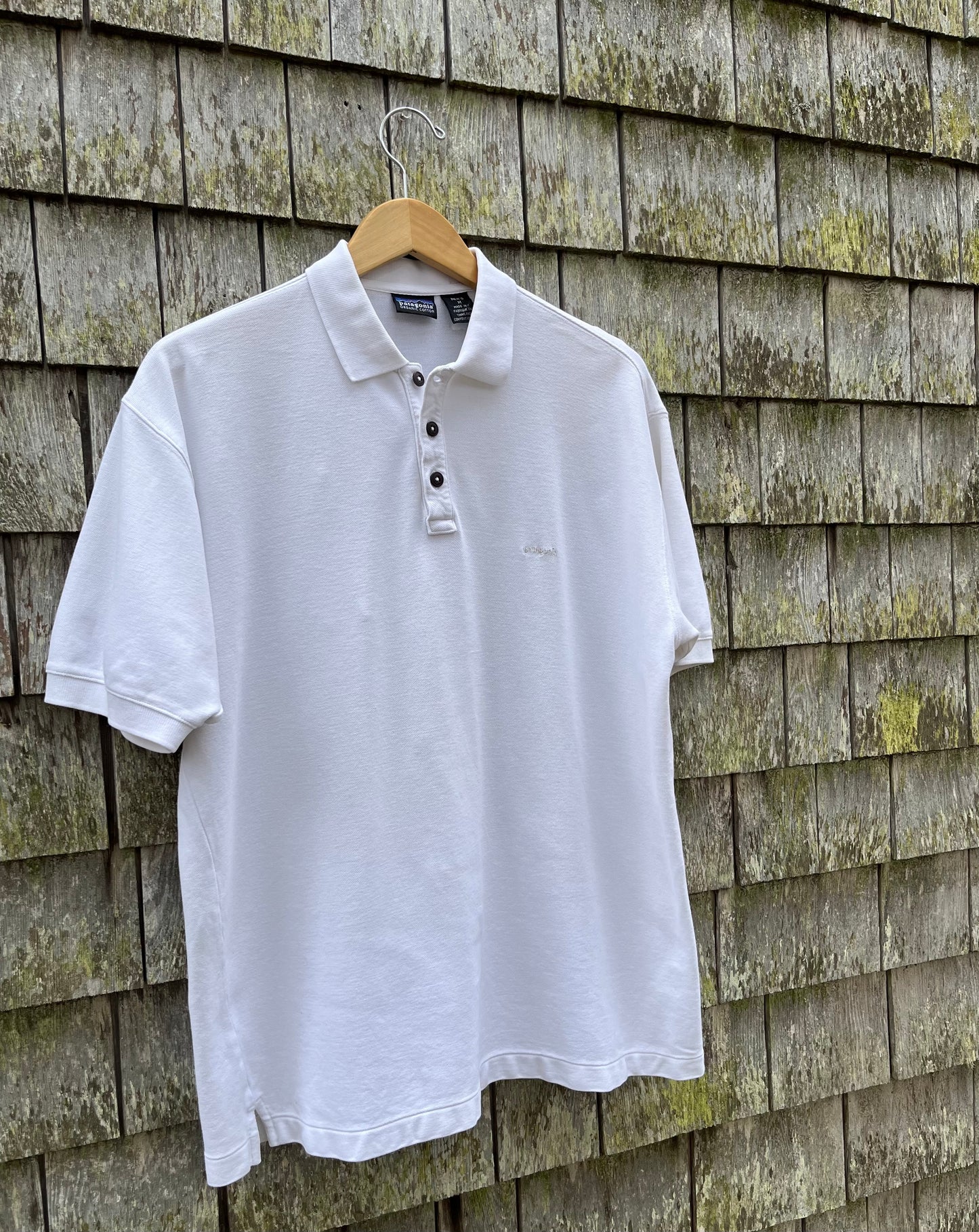 90s Patagonia Cotton Pique Polo Shirt (L)