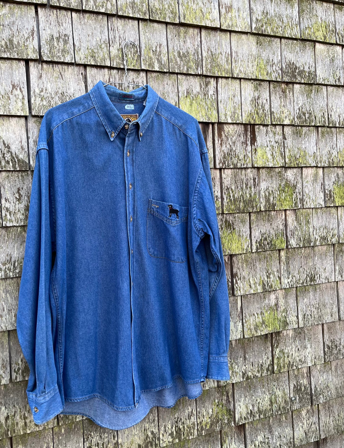 90s The Black Dog MV Indigo Denim Button Down Shirt (XL)