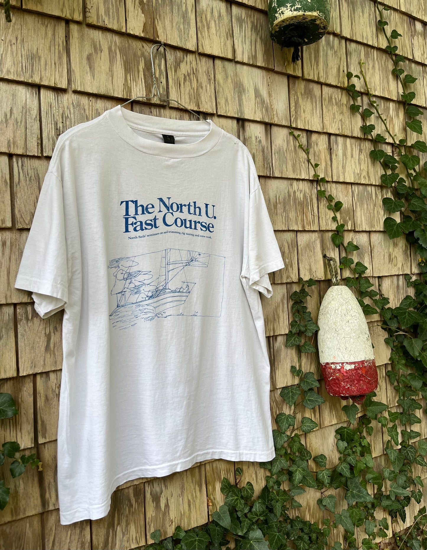 80s North Sails North U. Fast Course Sailing Seminars T-Shirt (L/XL)