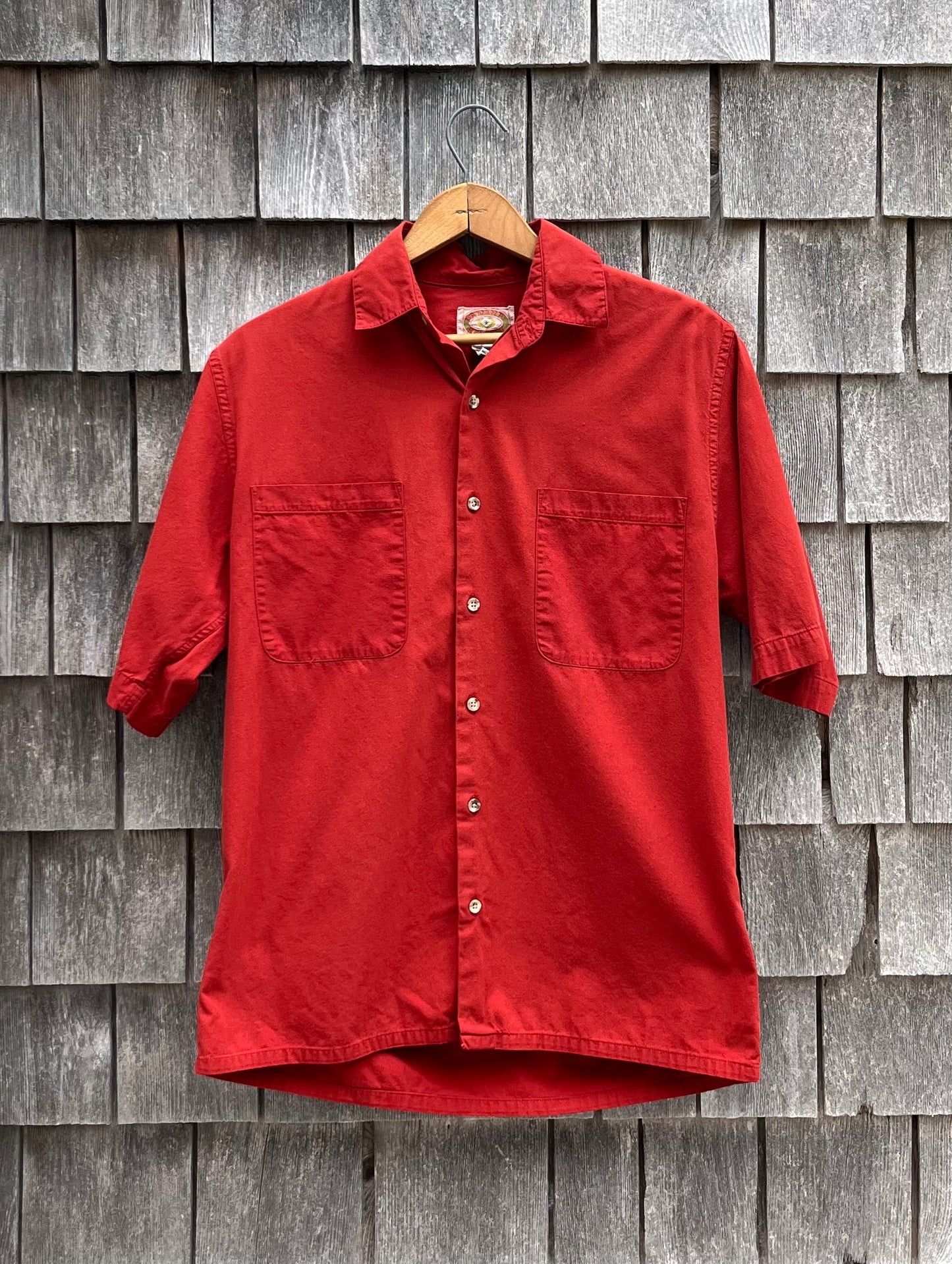 80s Banana Republic Short Sleeve Button Up Shirt (S)