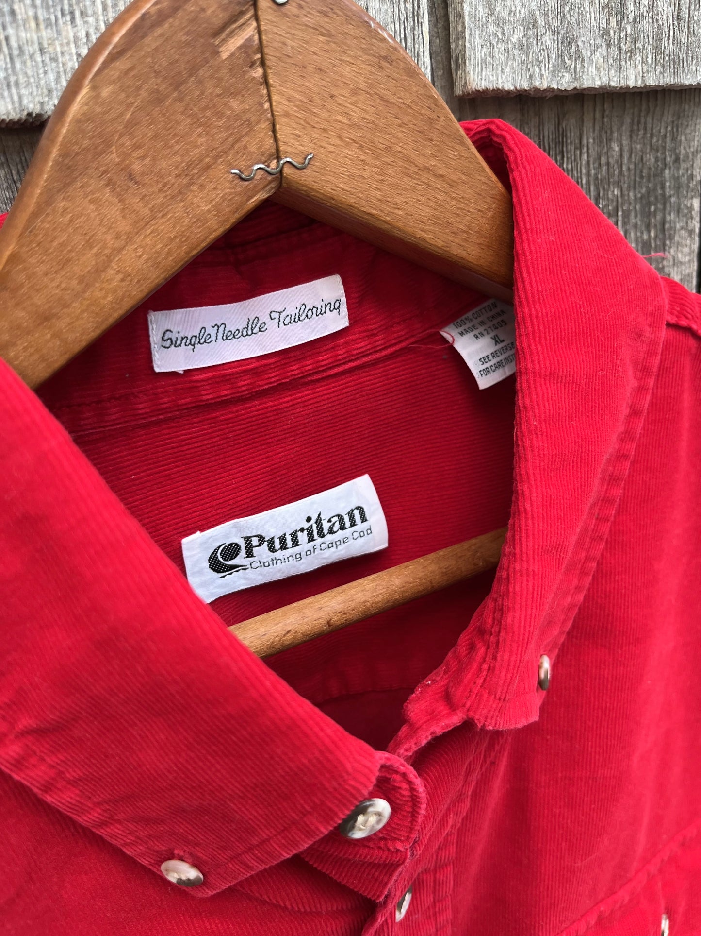90s Puritan of Cape Cod Corduroy Button Down Shirt (L)