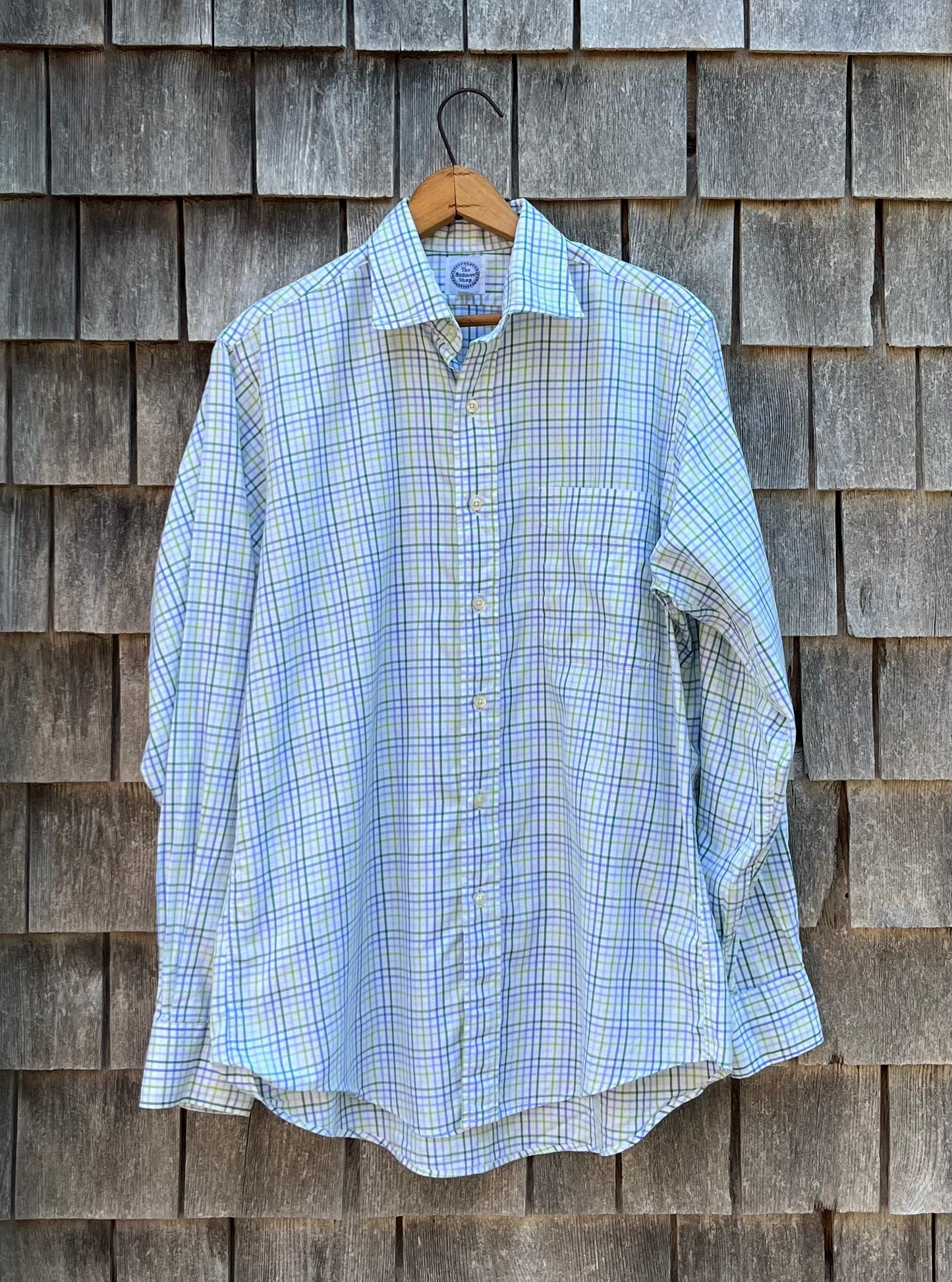 90s The Andover Shop Cotton Tattersall Button Front Shirt (15.5-4)