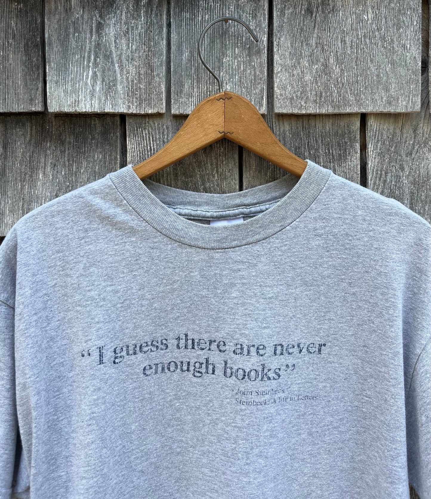 90s John Steinbeck ‘Never Enough Books’ T-Shirt (L)