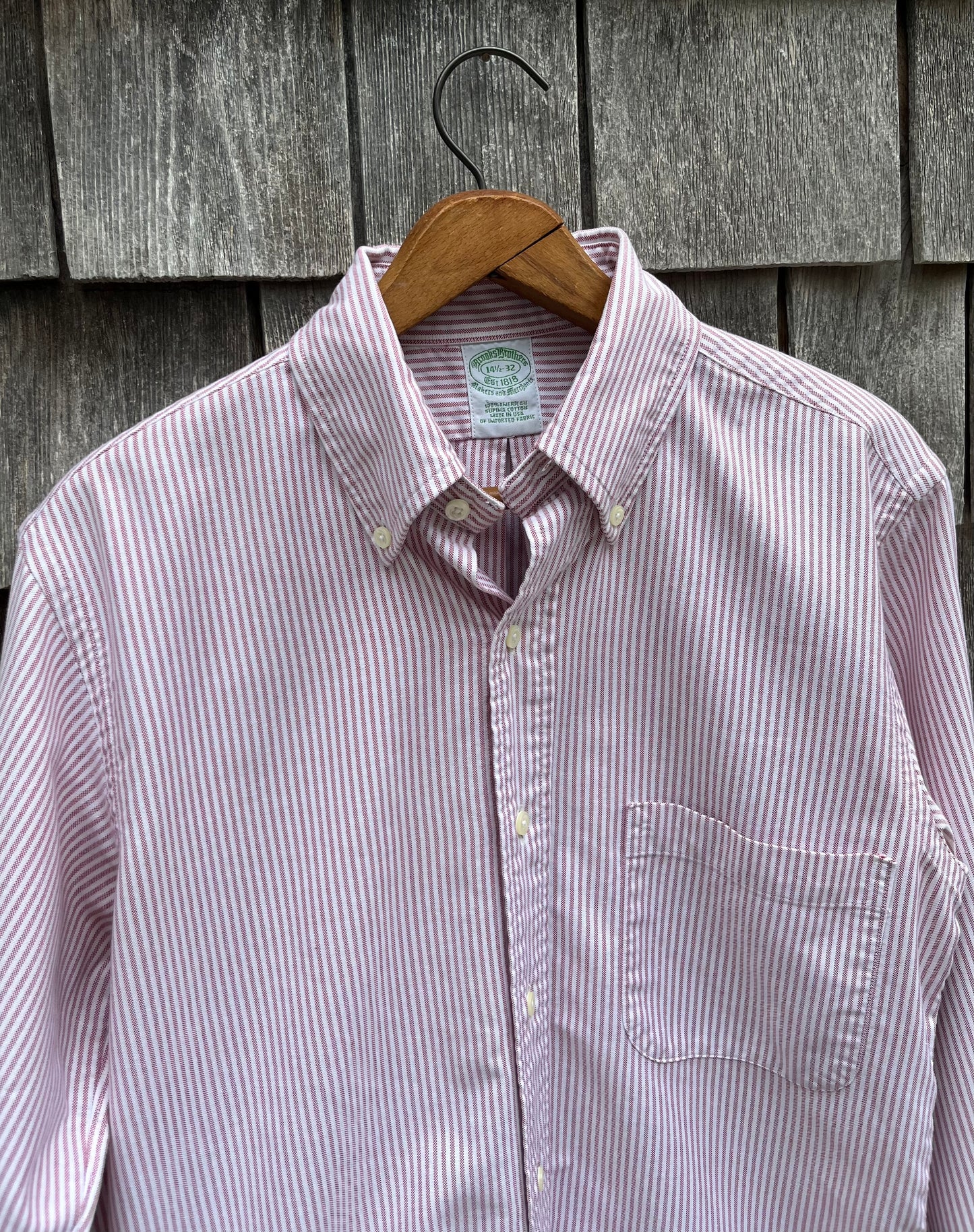 ~90s Brooks Brothers Makers University Stripe Oxford Cloth Button Down Shirt (14.5-2)