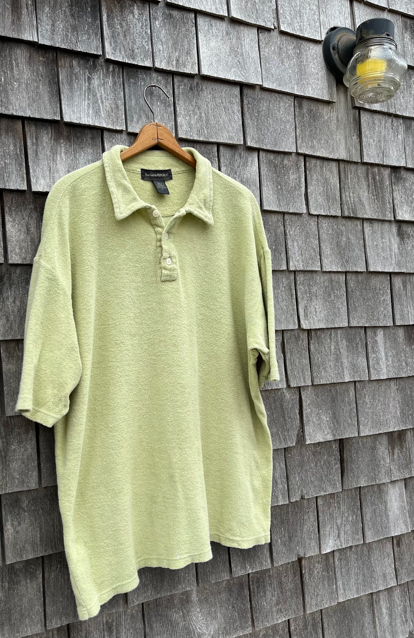 90s Banana Republic Terry Cloth Polo Shirt (XL)