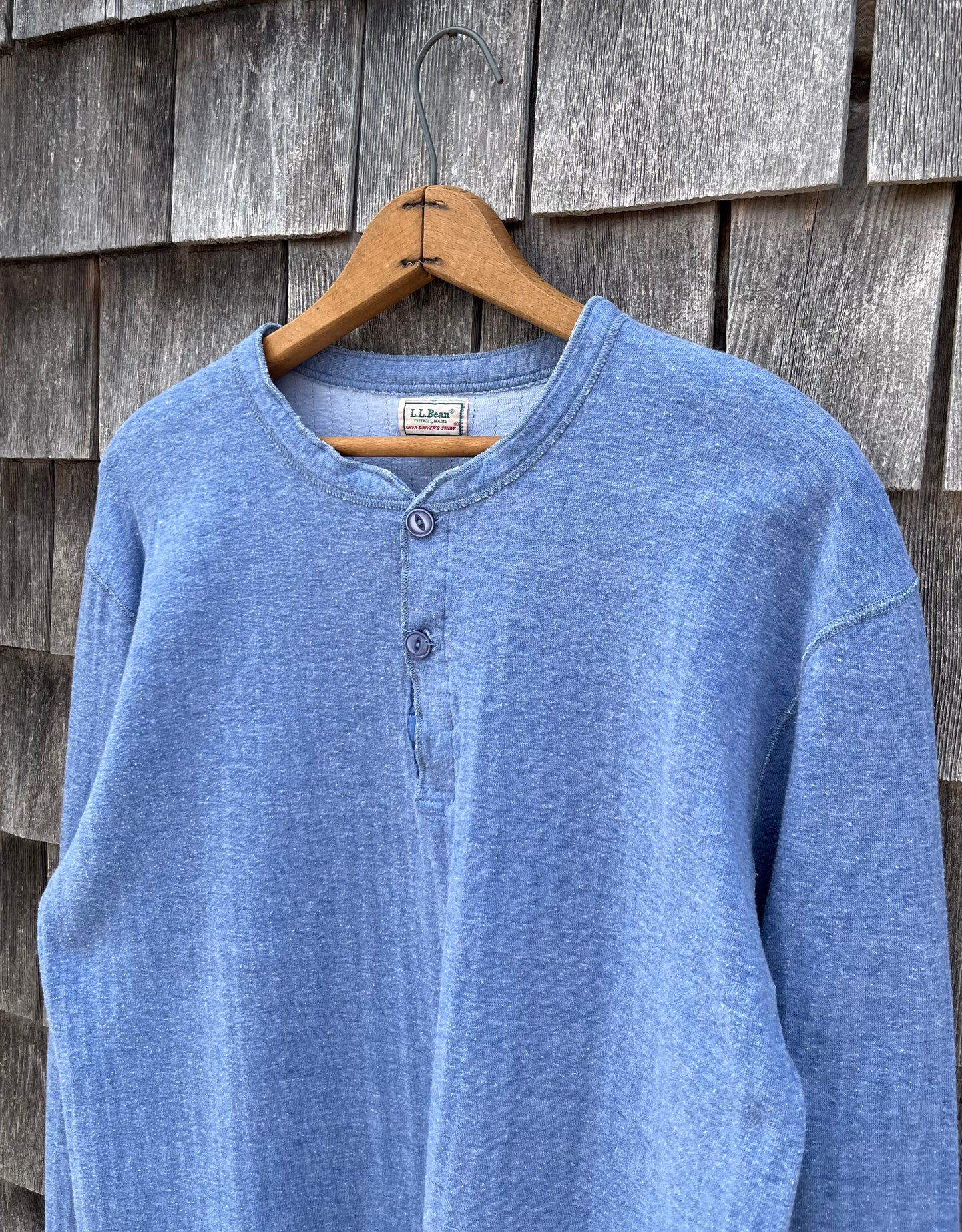 80s L.L. Bean ‘River Driver’ Henley Collar Shirt (L)