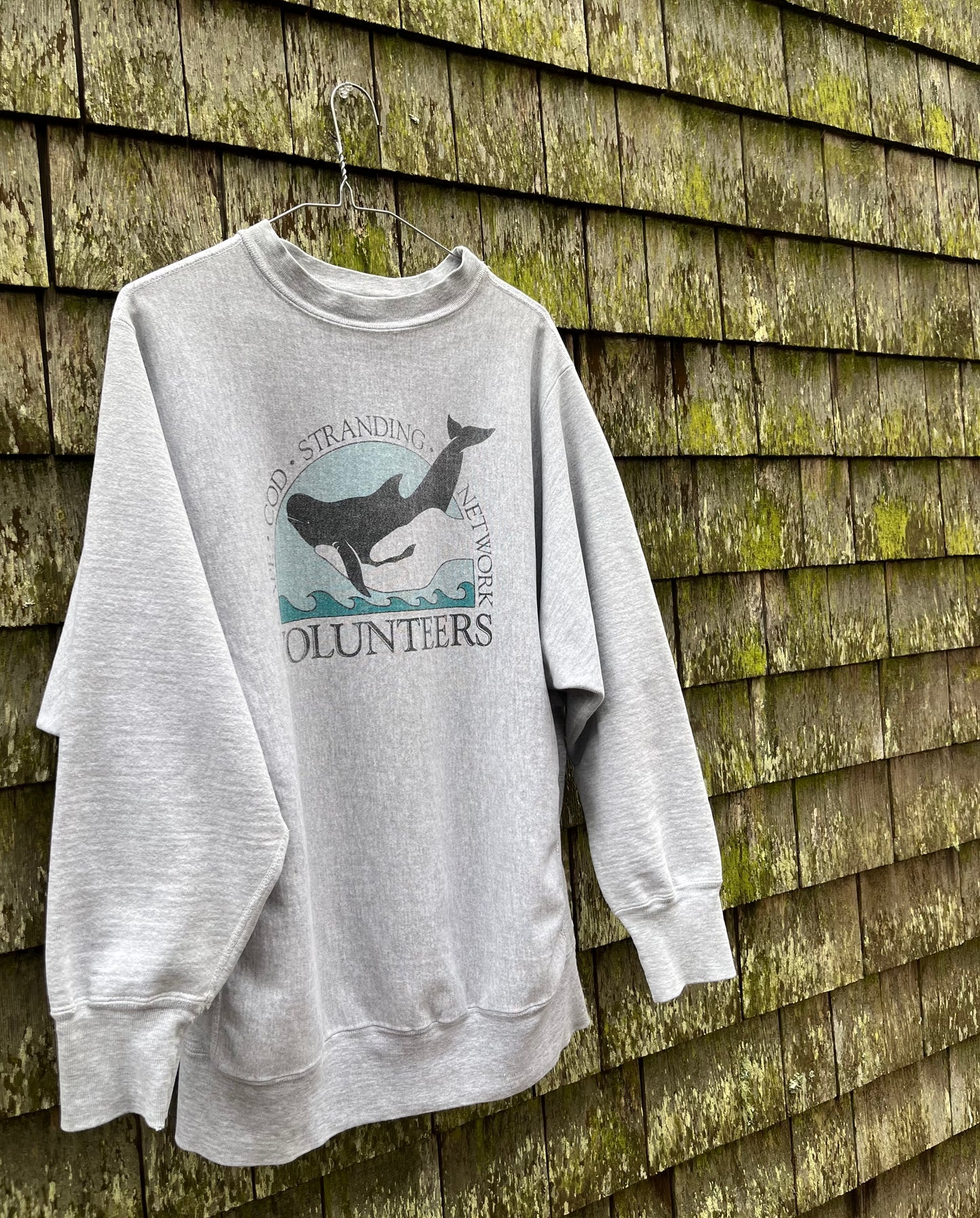 90s Cape Cod Stranding Network Reverse Weave Crewneck Sweatshirt (L)