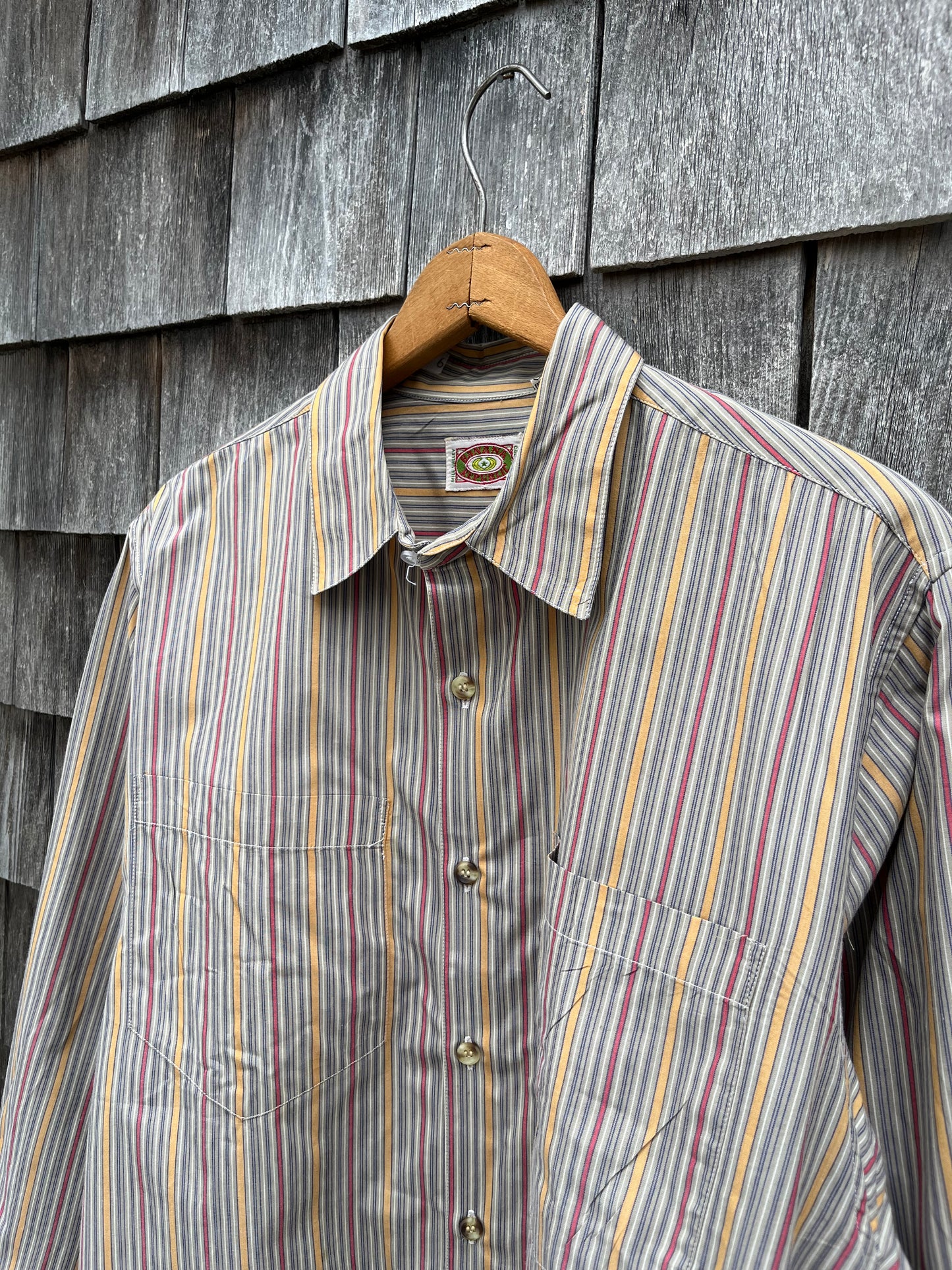 80s Banana Republic Cotton Poplin Button Up Shirt (L)