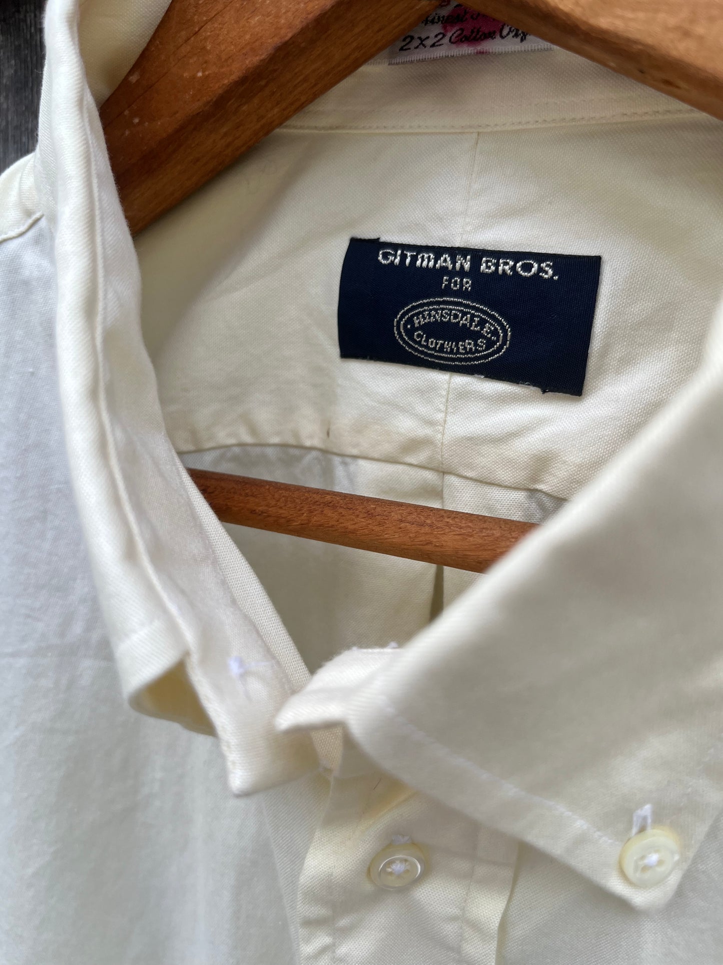 90s Gitman Bros. for Hinsdale Clothiers Pinpoint Oxford Cloth Button Down Shirt (15.5-2)