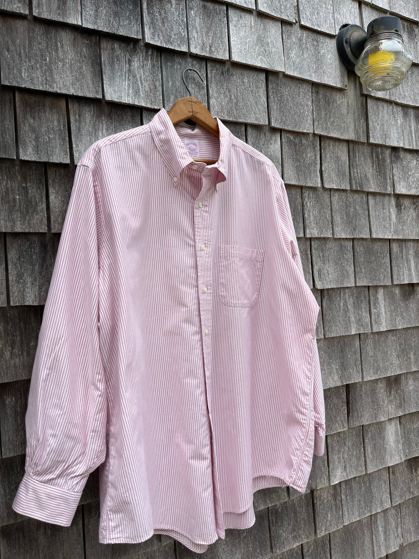 90s Brooks Brothers Makers University Stripe Oxford Cloth Button Down Shirt (17.5-4)