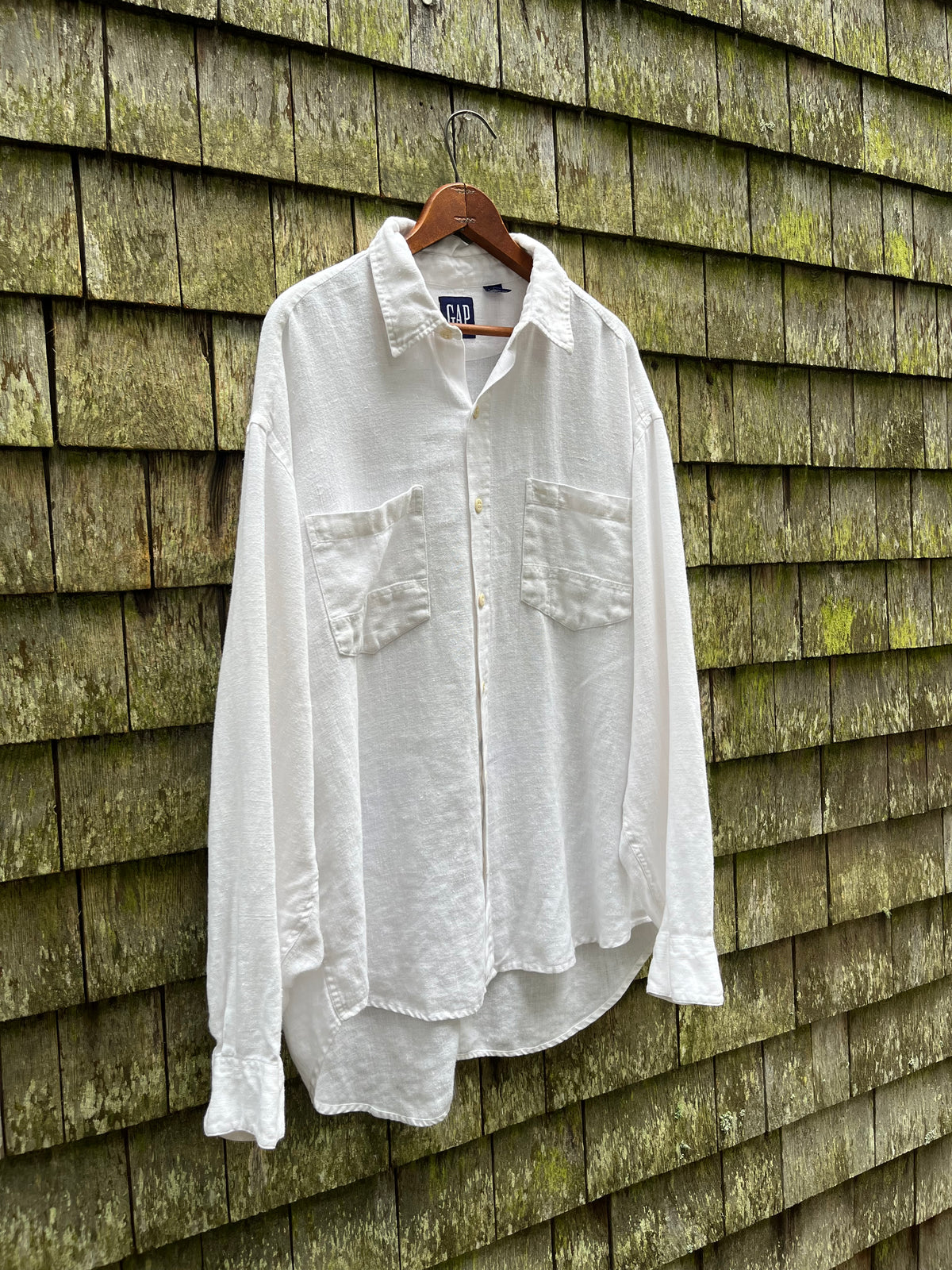 90s GAP Linen Button Front Shirt (XL)