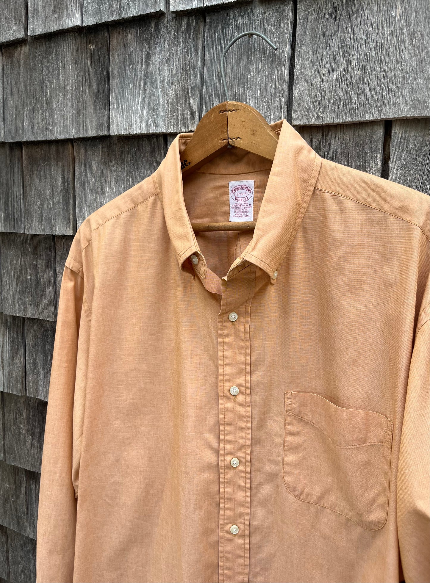 90s Brooks Brothers Makers Cotton Broadcloth Button Down Shirt (17.5-5)