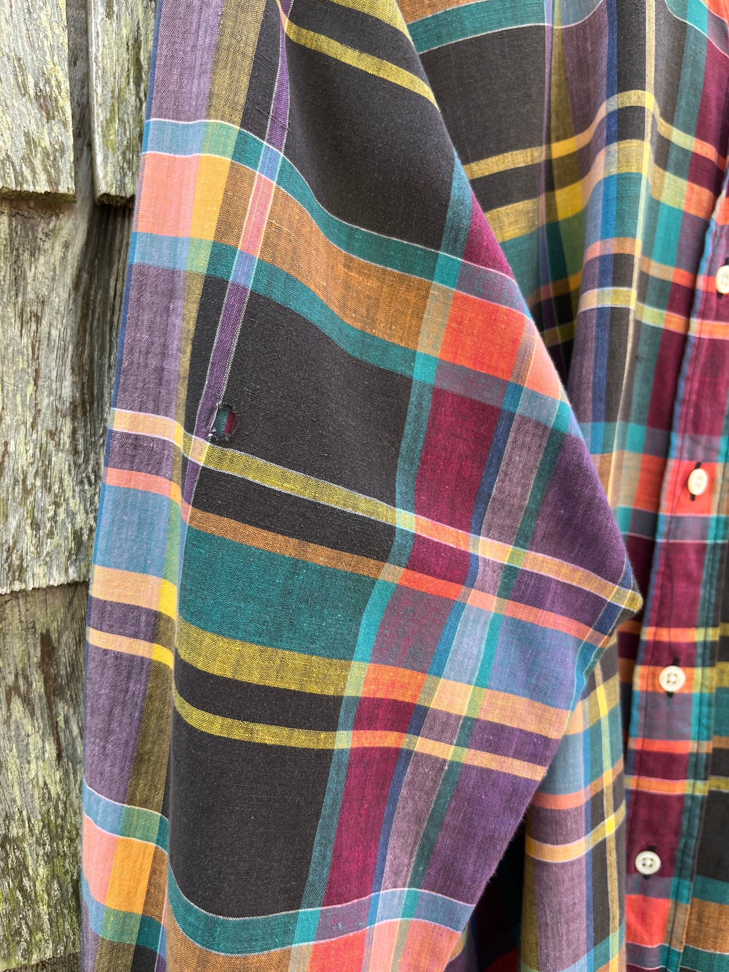90s Polo Ralph Lauren Cotton Madras Button Down Shirt (L/XL)