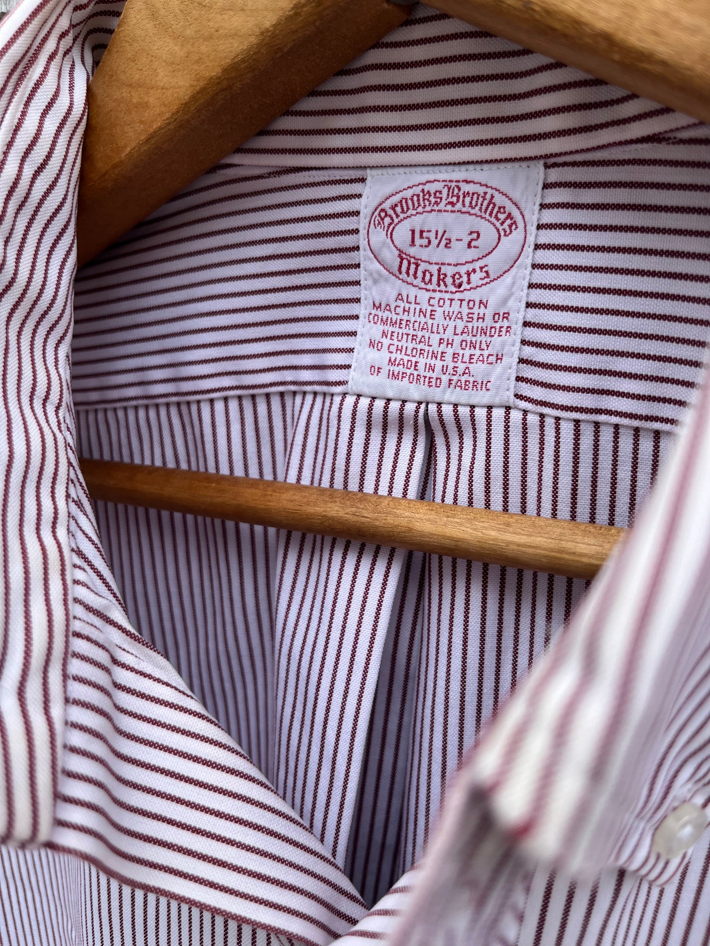 90s Brooks Brothers Makers University Stripe Pinpoint Oxford Cloth Button Down Shirt (15.5-2)
