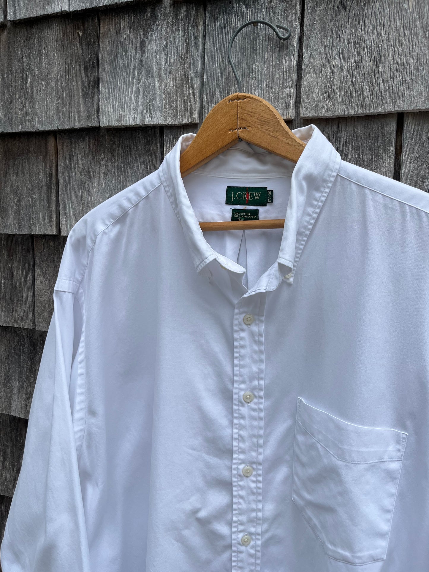 90s J. Crew Cotton Broadcloth Button Down Shirt (17.5-6)