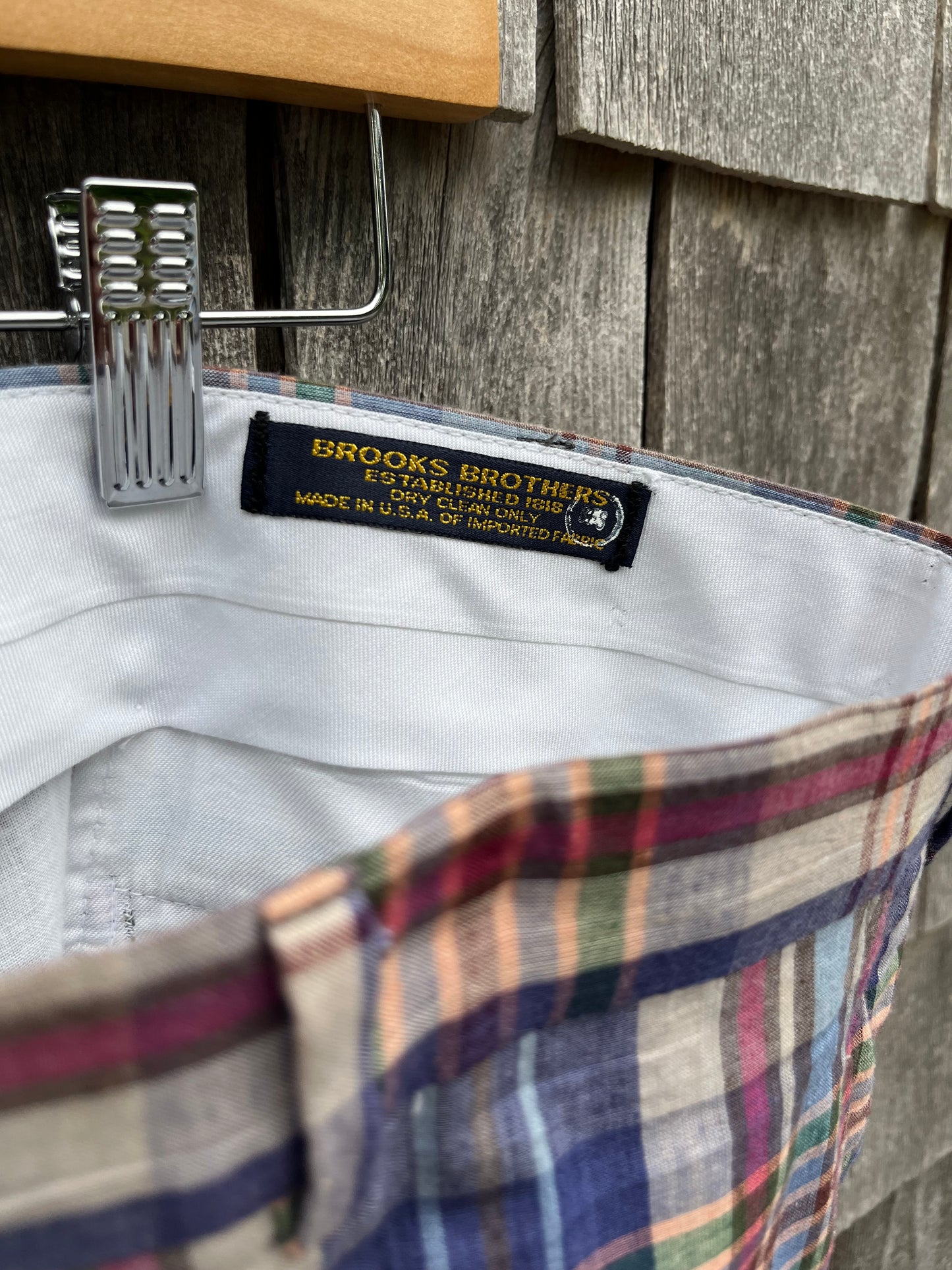 80s Brooks Brothers Madras Plaid Pants (38/29")