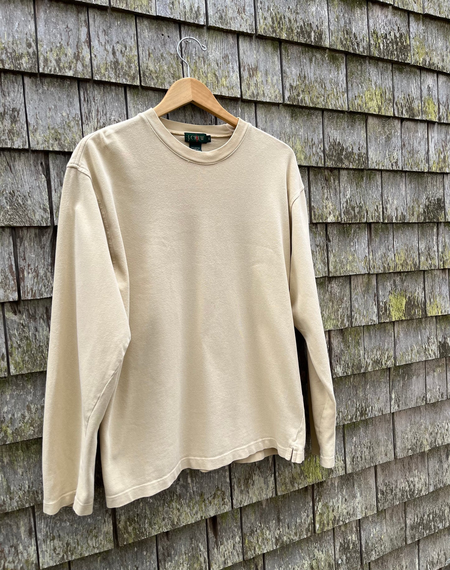 90s J.Crew Cotton Pullover Long Sleeve Crewneck Shirt (L)