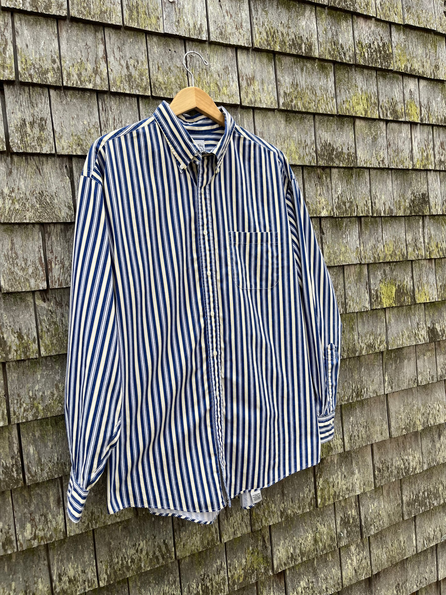 90s Brooks Brothers Striped Broadcloth Cotton Button Down ‘Sport Shirt’ (XL)