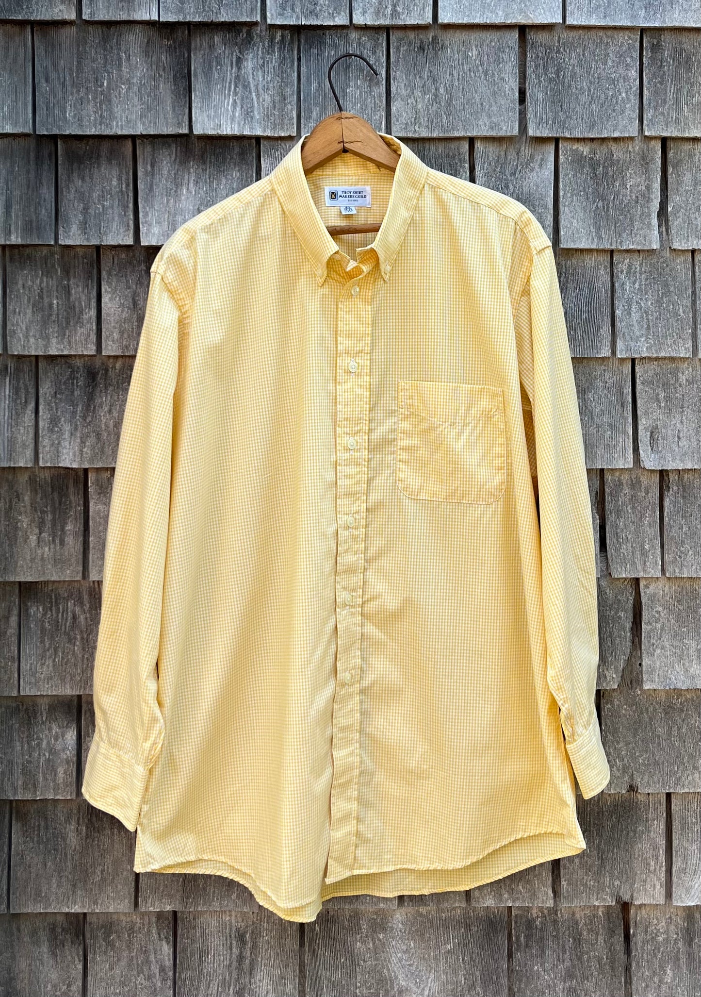 90s Troy Shirt Guild Gingham Check Button Down Shirt (16.5-3)
