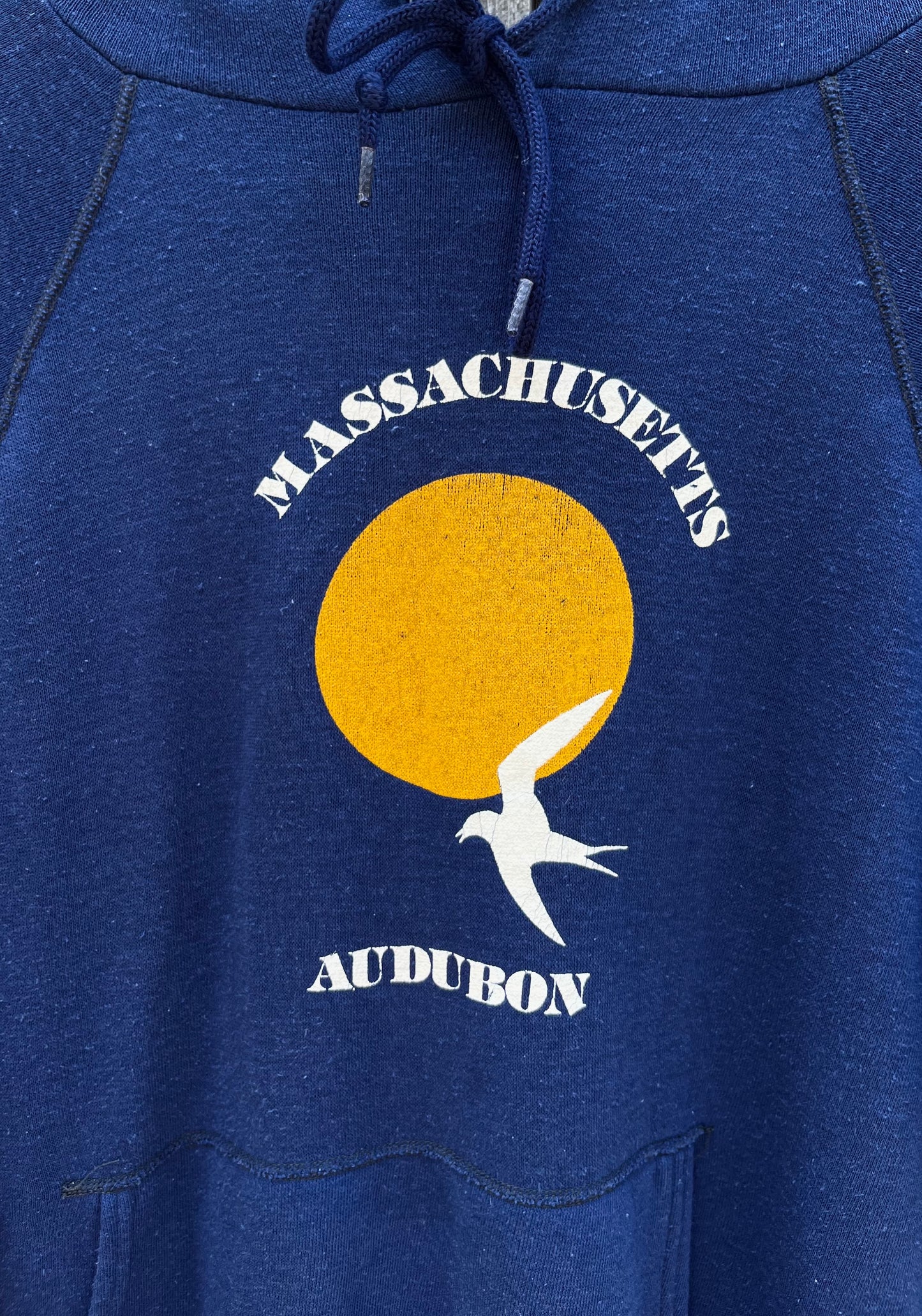 70s Massachusetts Audubon Society Hoodie Sweatshirt (M)