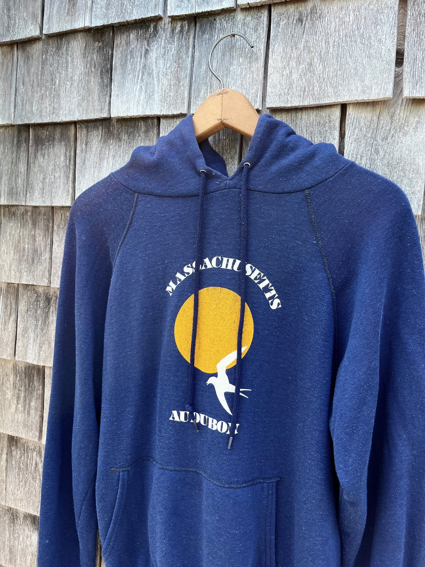 70s Massachusetts Audubon Society Hoodie Sweatshirt (M)