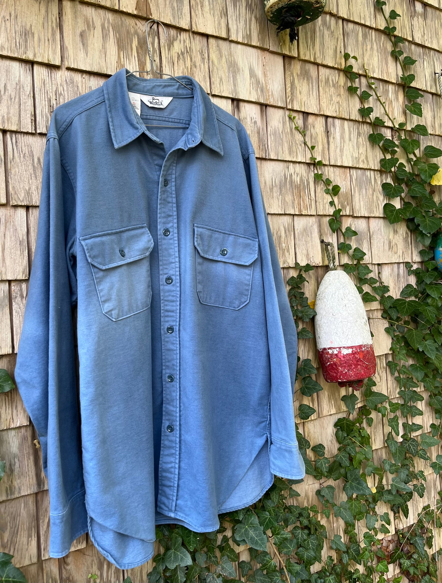 80s Woolrich Cotton Chamois Flannel Button Front Shirt (XL/XXL)
