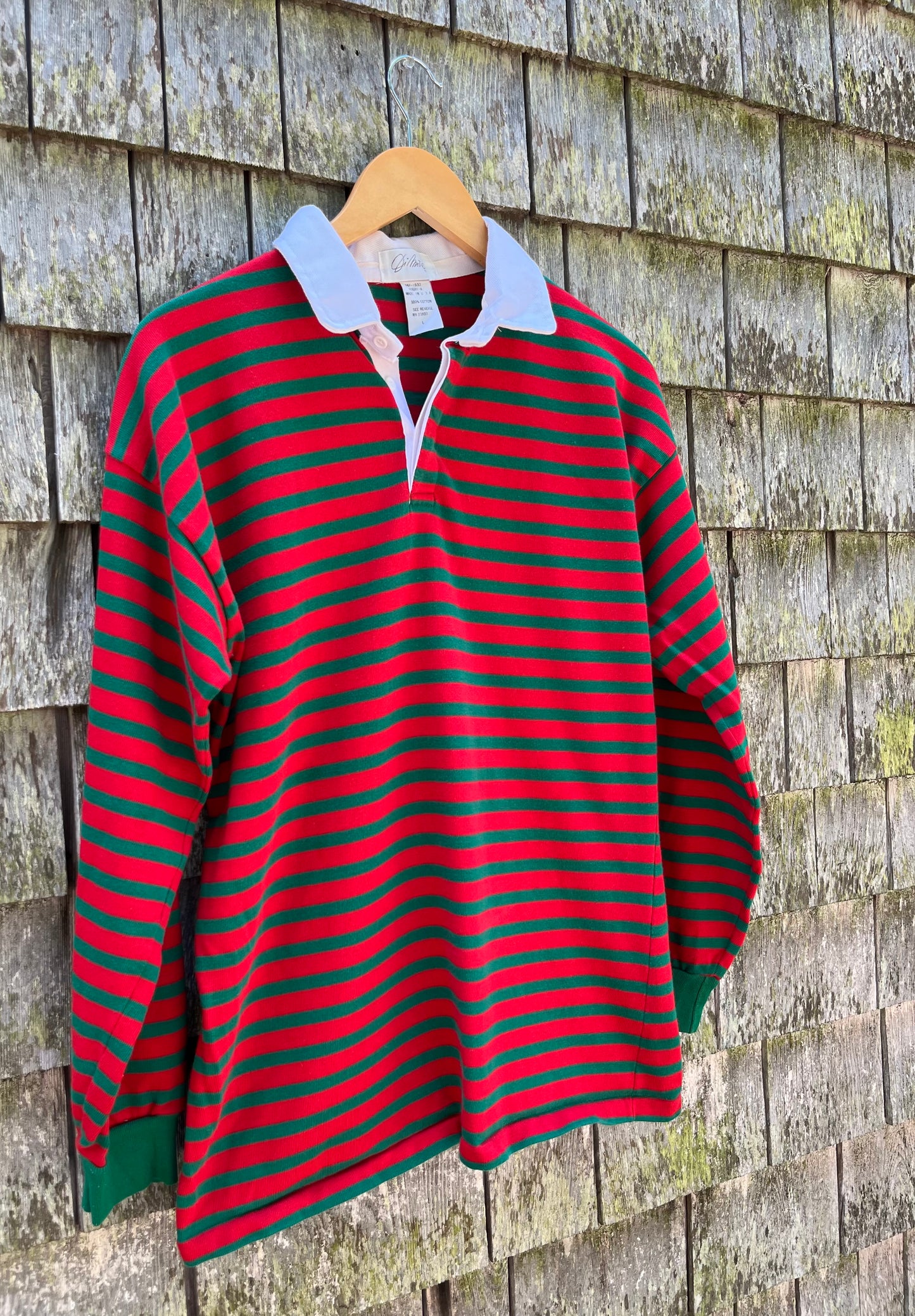 90s DiMitri Striped Cotton Rugby Shirt (L)