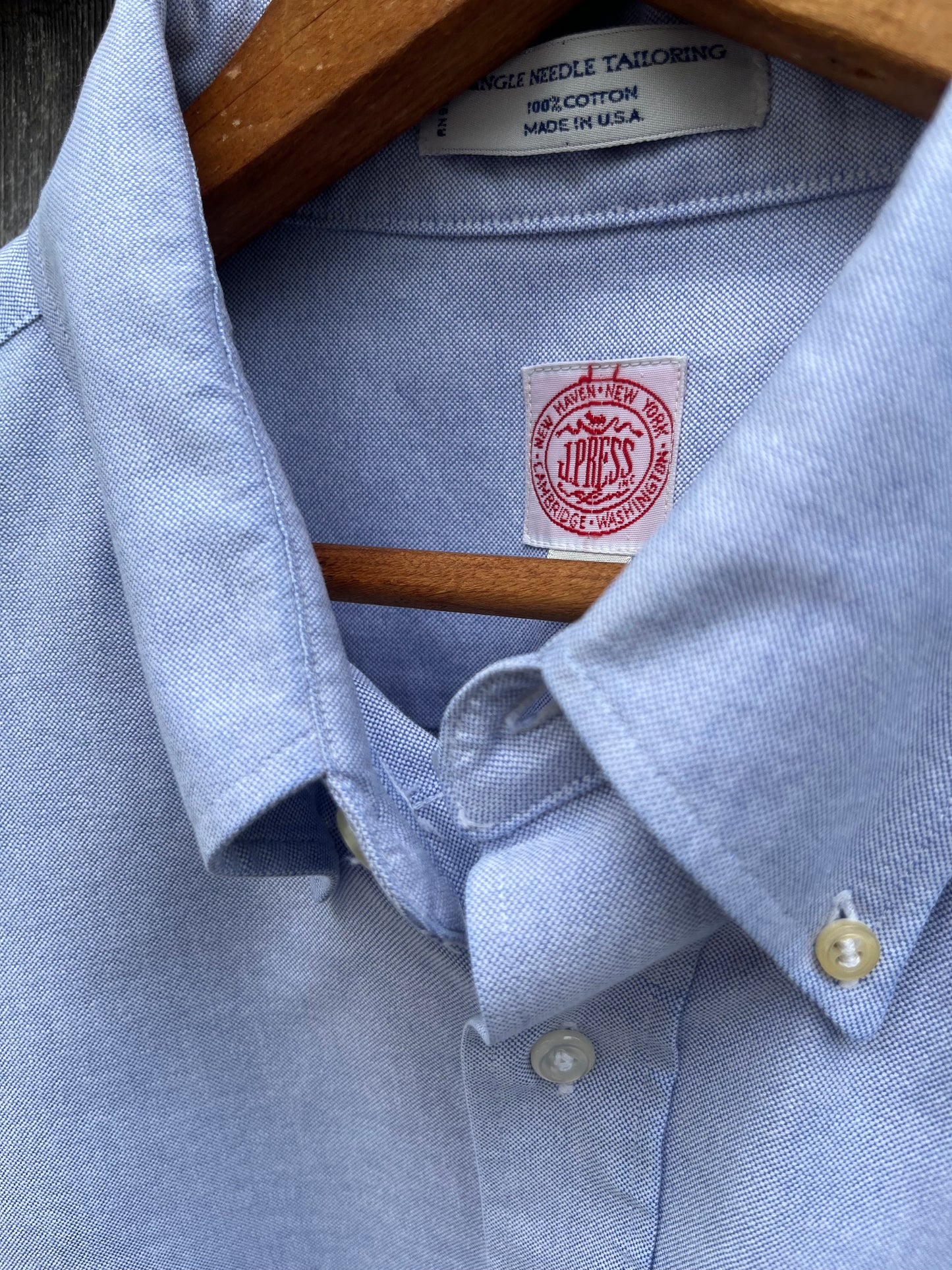90s J. Press Flap Pocket Oxford Cloth Button Down Shirt (17.5-6)