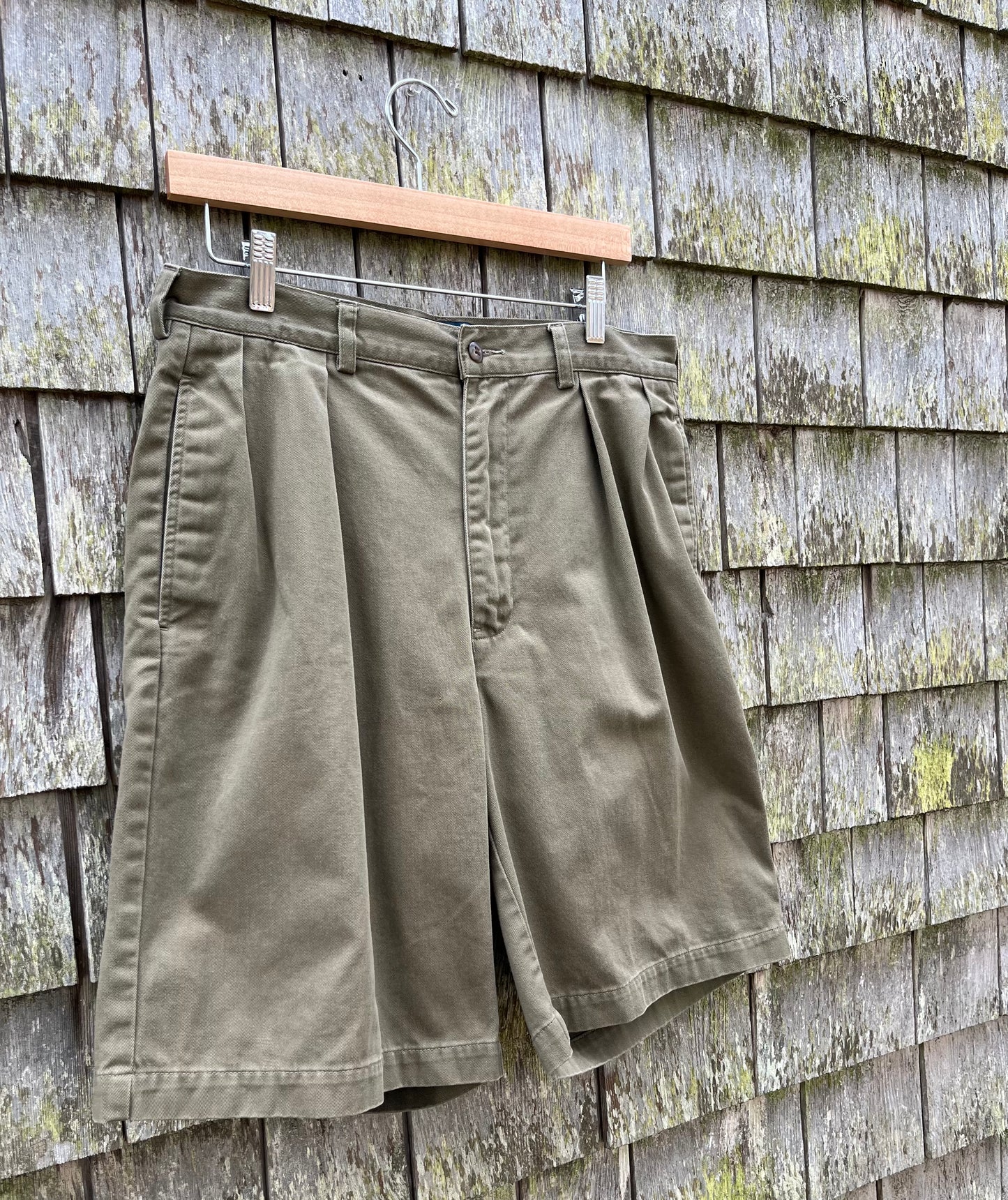 90s Polo Ralph Lauren Pleated Front Cotton Twill 'Tyler Shorts' (32/9”)