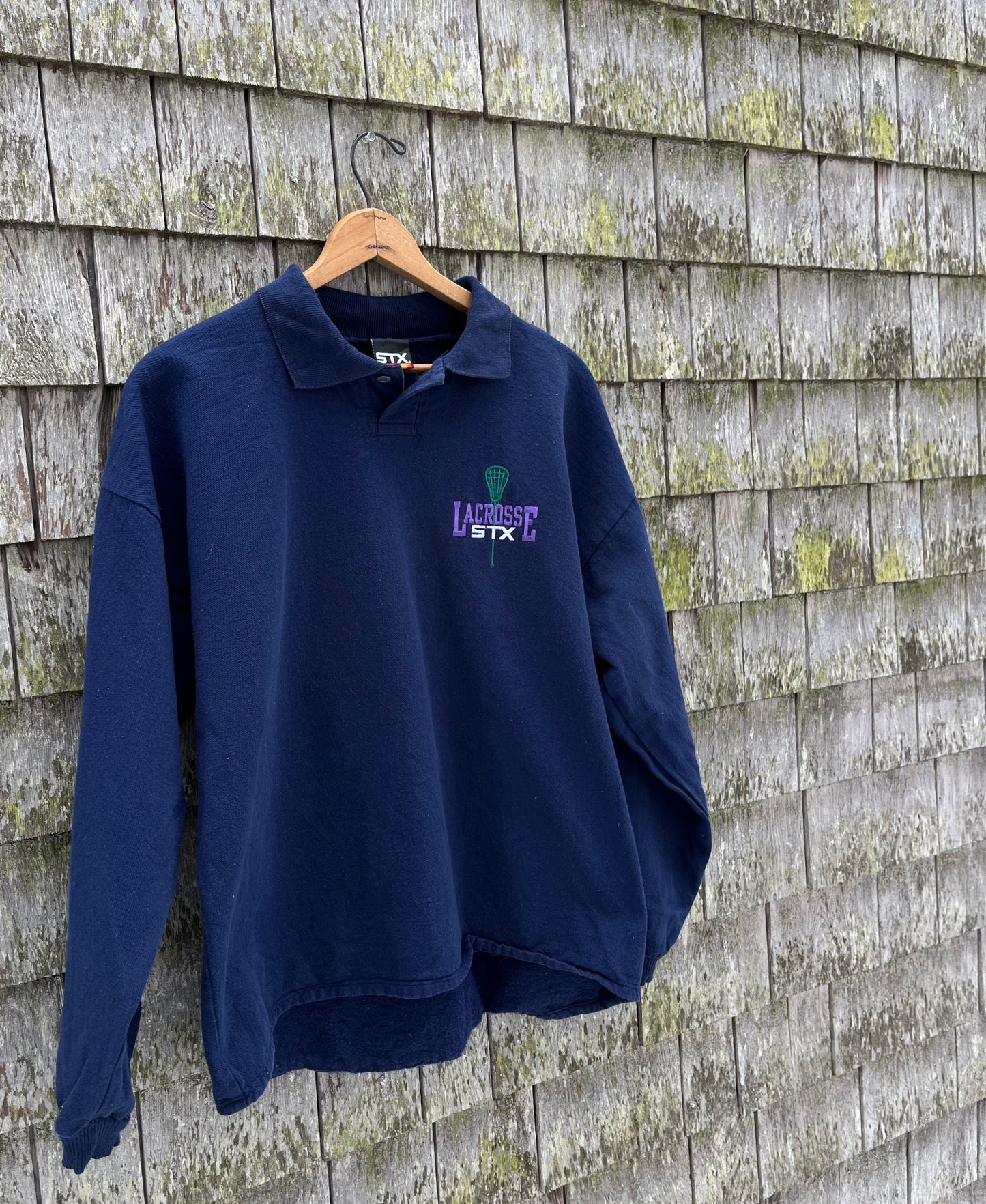 90s STX Lacrosse Cotton Pullover Long Sleeve Shirt (L)