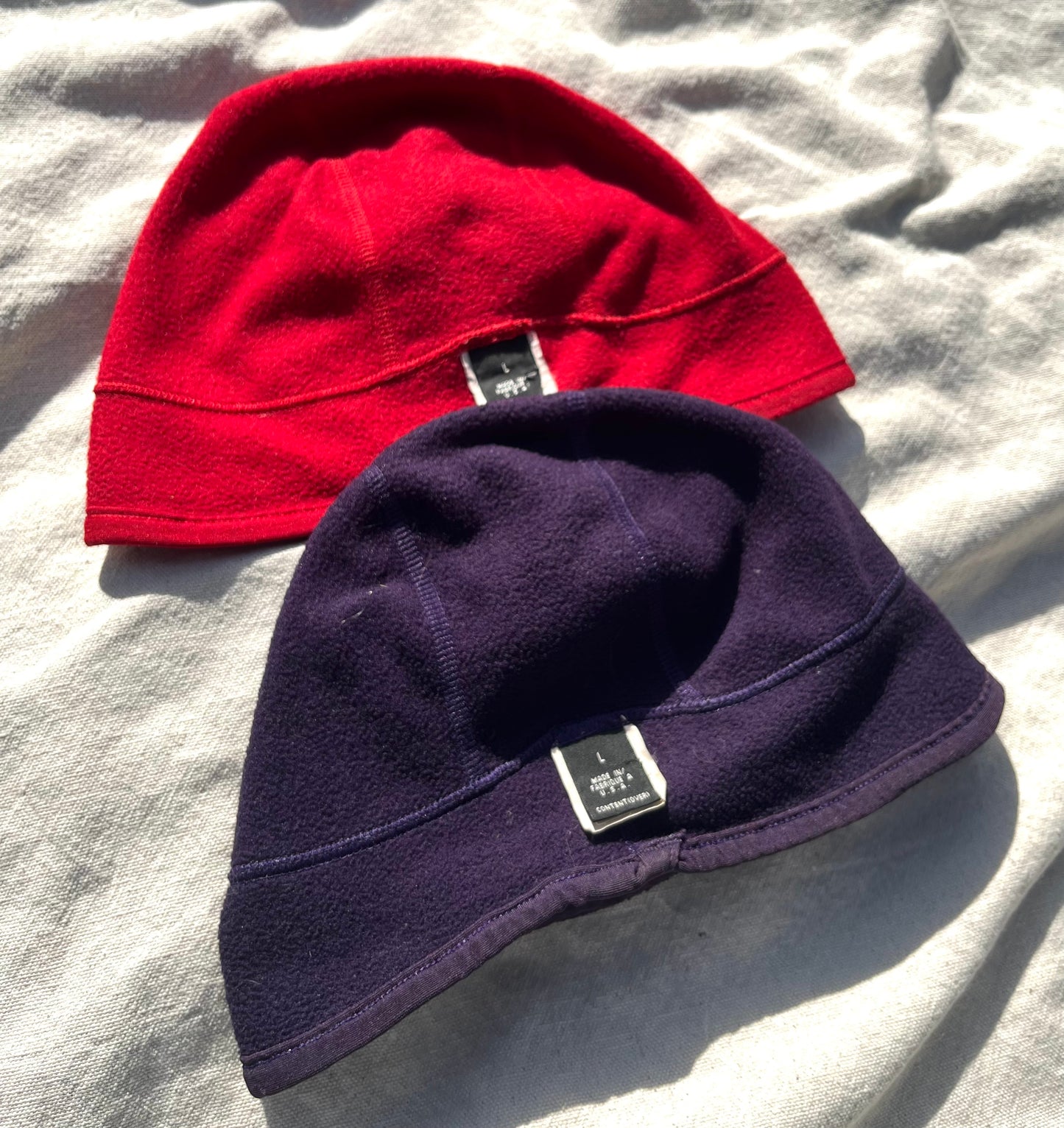 90s Patagonia Lightweight Fleece Beanies (x2) (Large)