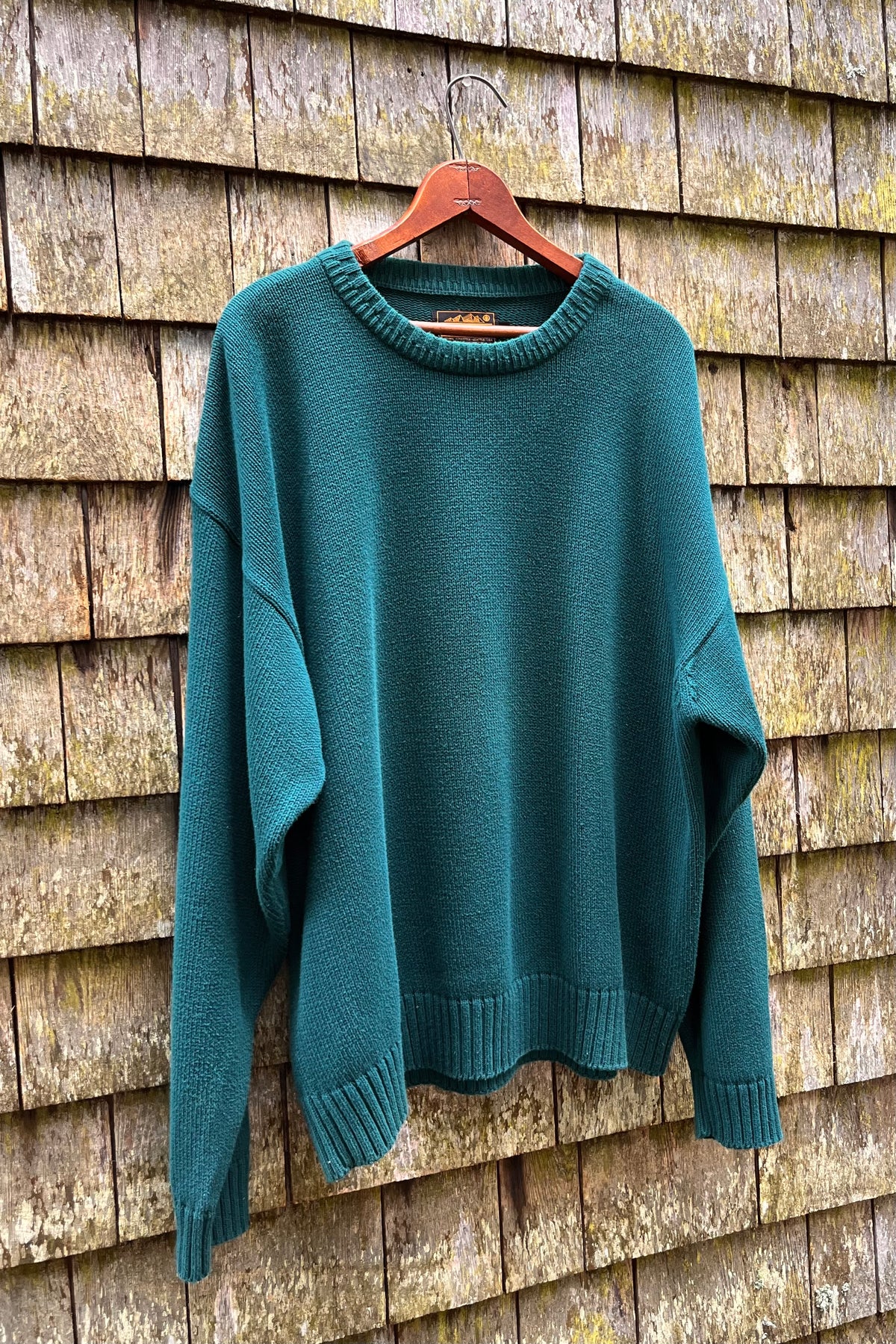 90s Eddie Bauer Shaker Stitch Cotton Knit Sweater (XL)