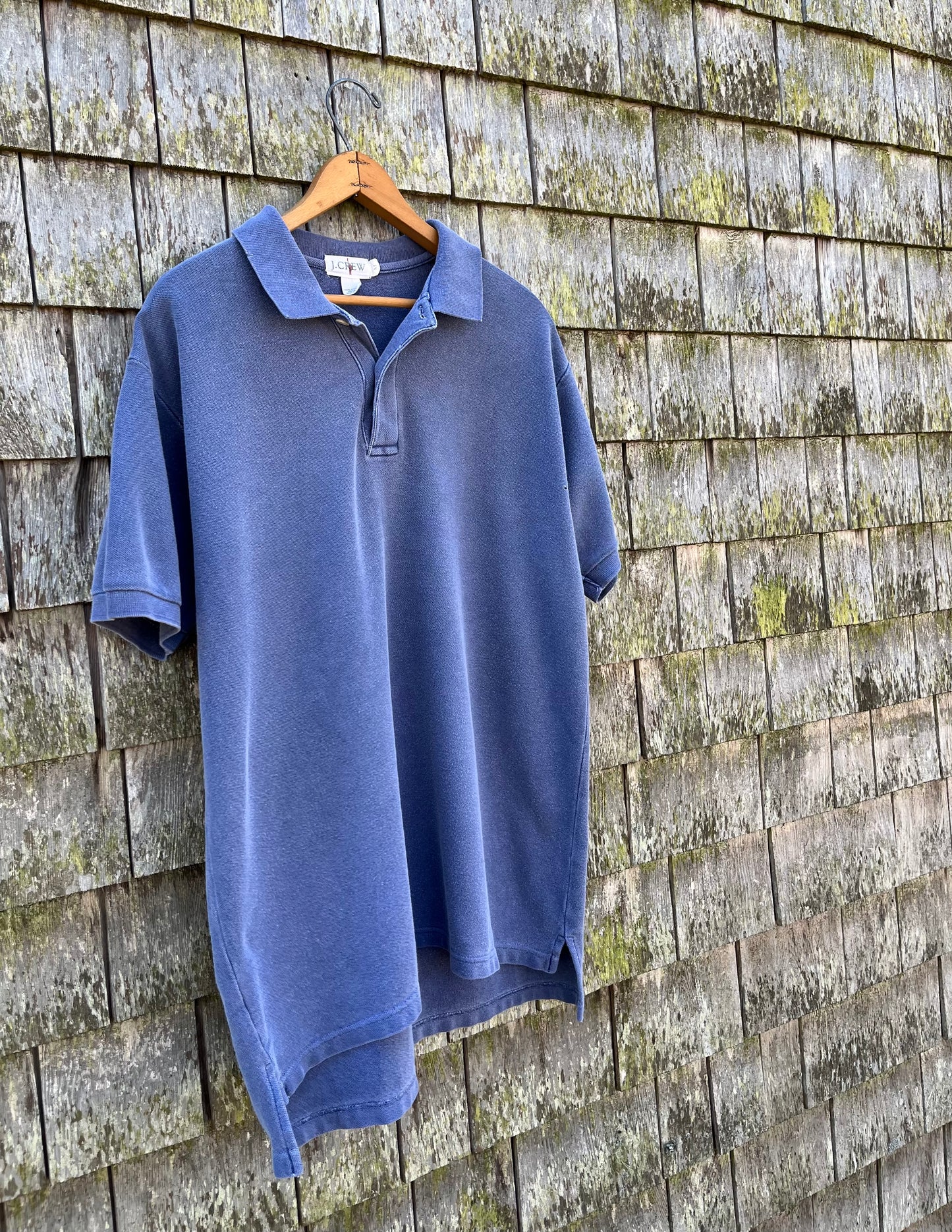 90s J.Crew Cotton Pigment Dyed Polo Shirt (L)