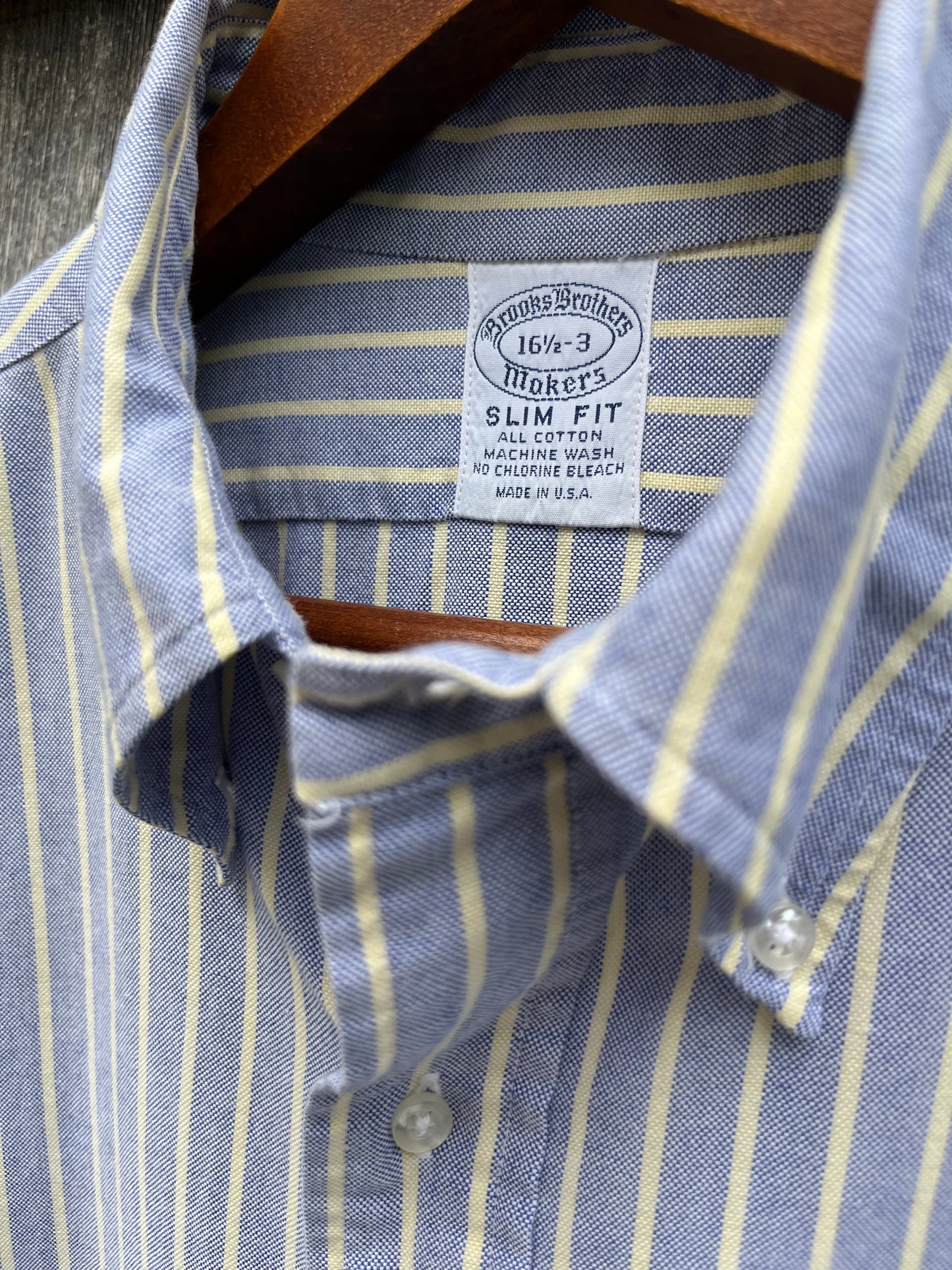 90s Brooks Brothers Makers 'Slim Fit 'Striped Oxford Cloth Button Down Shirt (16.5-3)