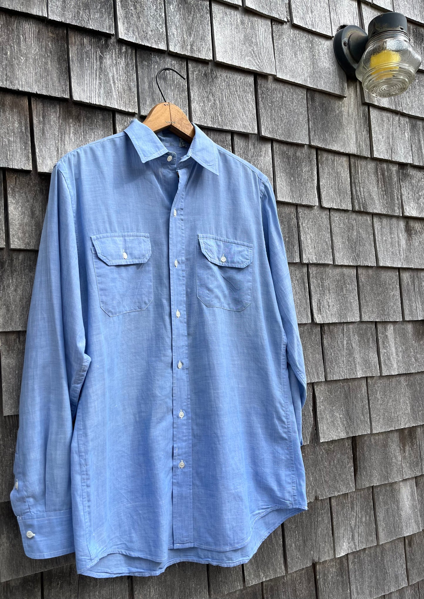 80s Pimento Cotton Madras Button Up Shirt (M)