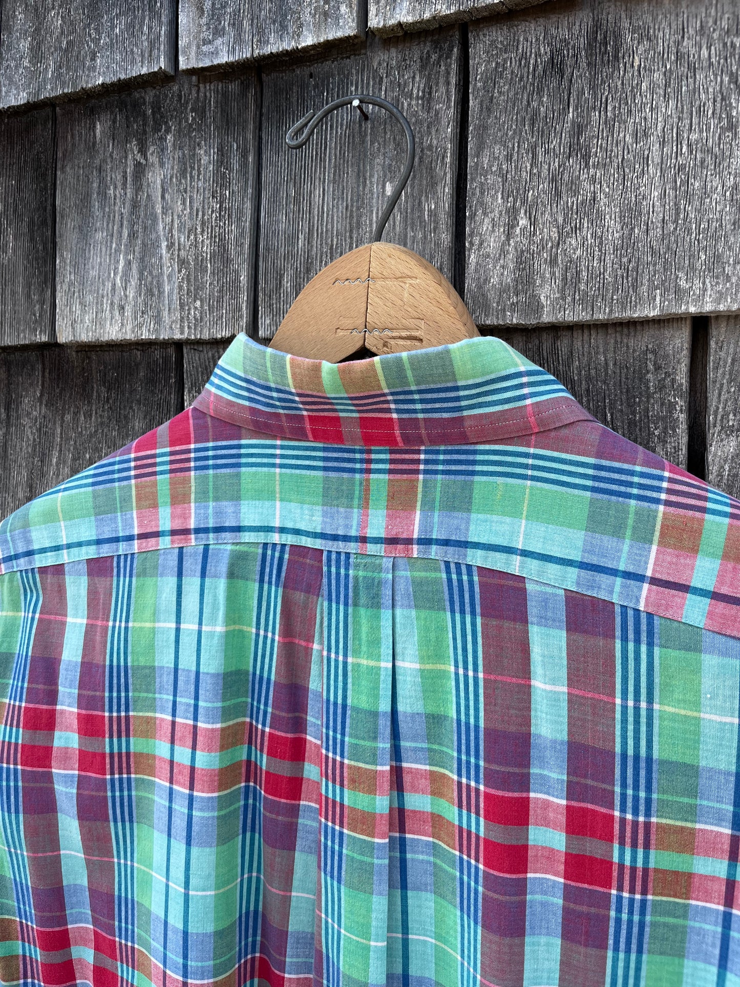 90s Polo Ralph Lauren Handwoven Madras Button Down Shirt XL