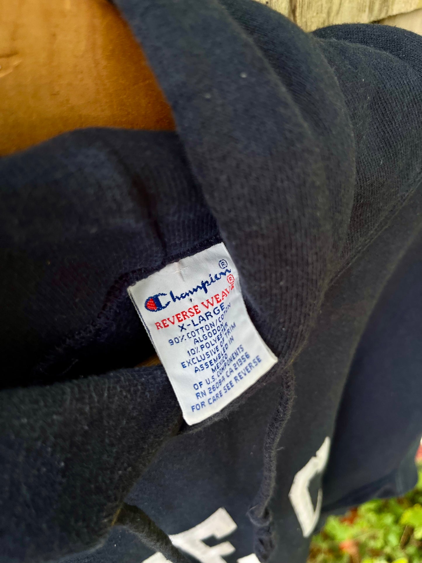 90s Cape Cod Champion Reverse Weave Hoodie Sweatshirt (XL)