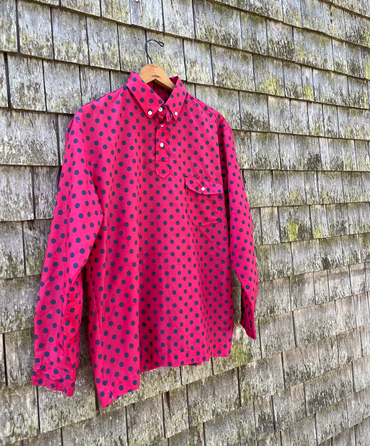 70s Saska Parrott Ski Company Nylon Popover Shirt (XL)