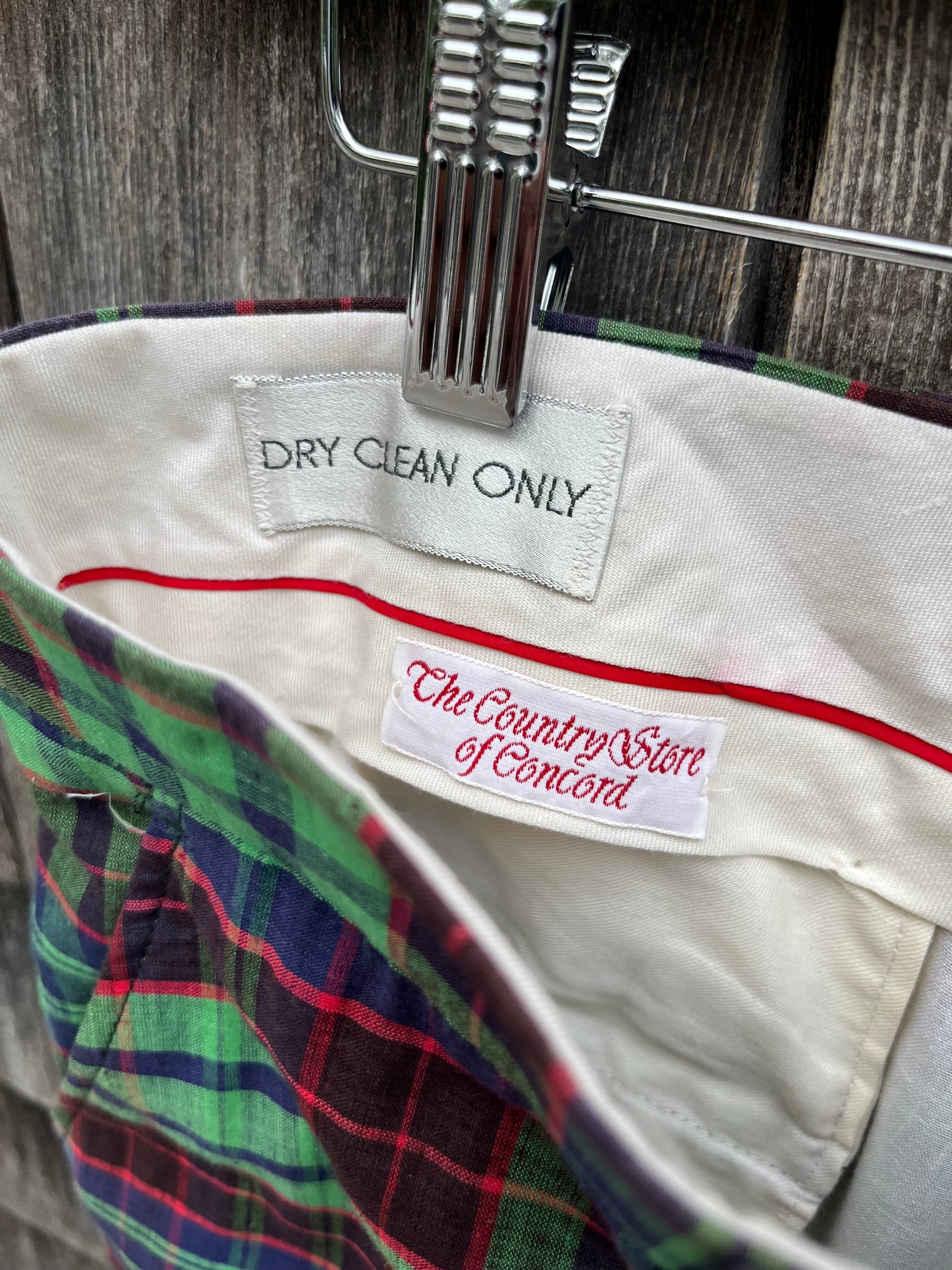 80s The Country Store of Concord Plaid Madras Trousers (35/29”)
