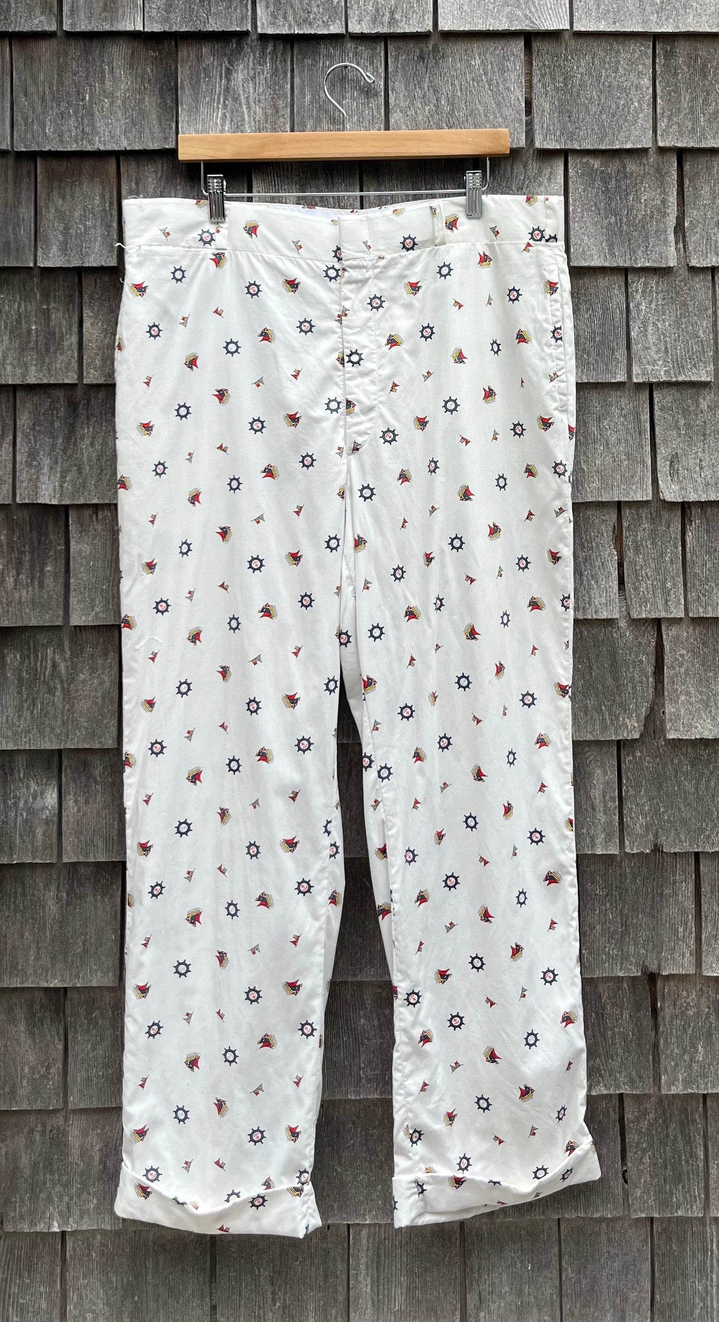 80s Cable Car Clothiers Robert Kirk Nautical Motif Pants (37/30")