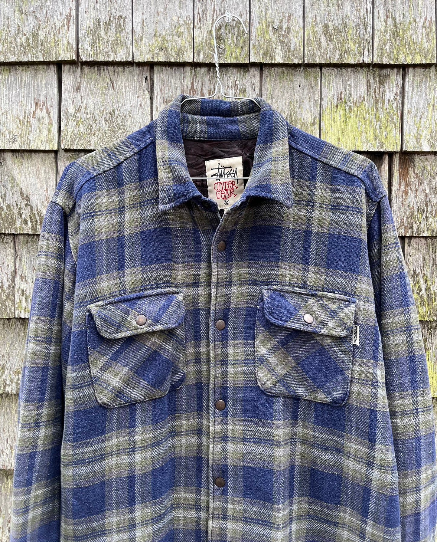 90s Stussy Insulated Flannel Shirt (XL)