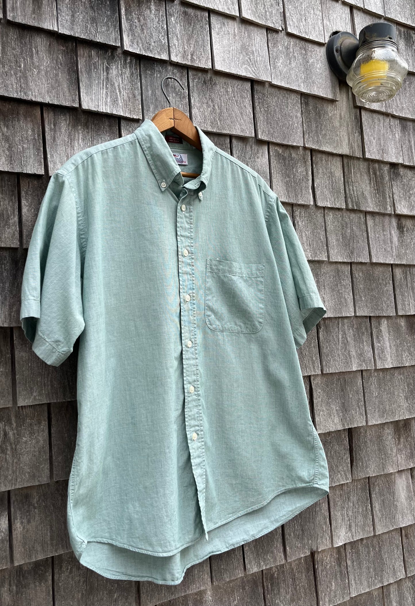 90s Murray’s Toggery Nantucket Short Sleeve End on End Cotton Button Down Shirt (L/XL)