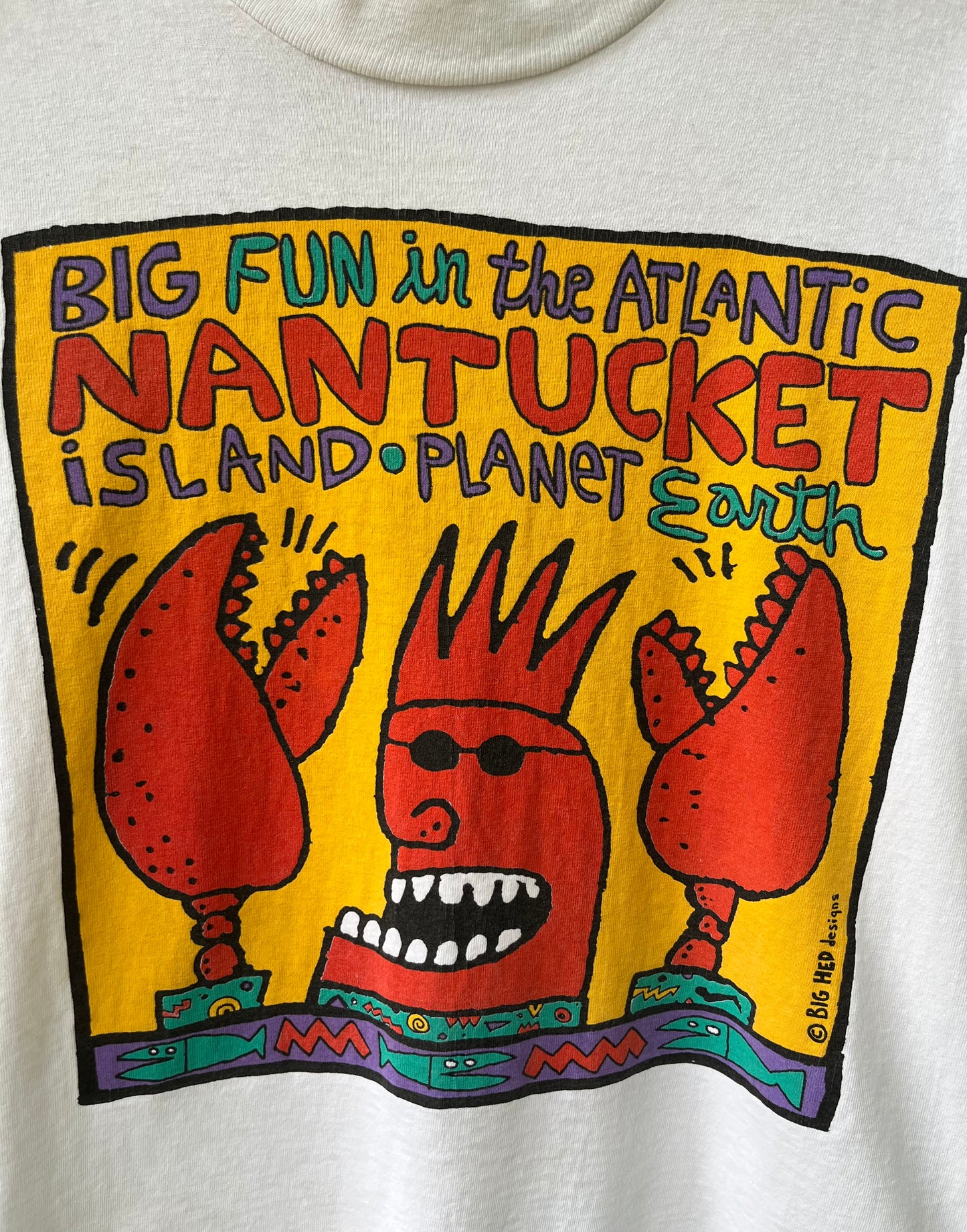 90s Nantucket Summer Big Hed Lobster T-Shirt (S)