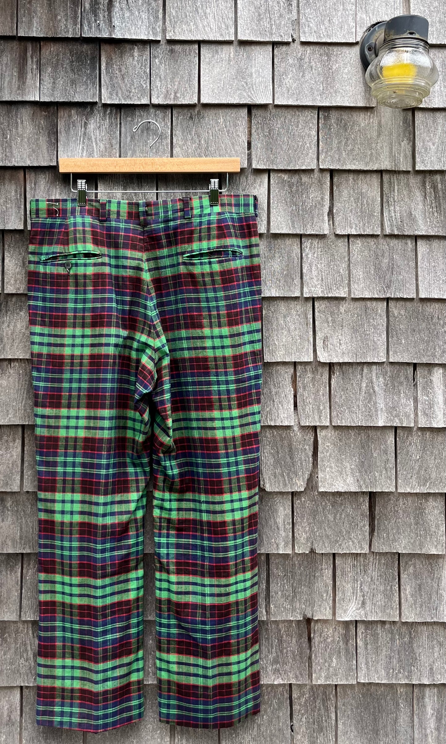 80s The Country Store of Concord Plaid Madras Trousers (35/29”)