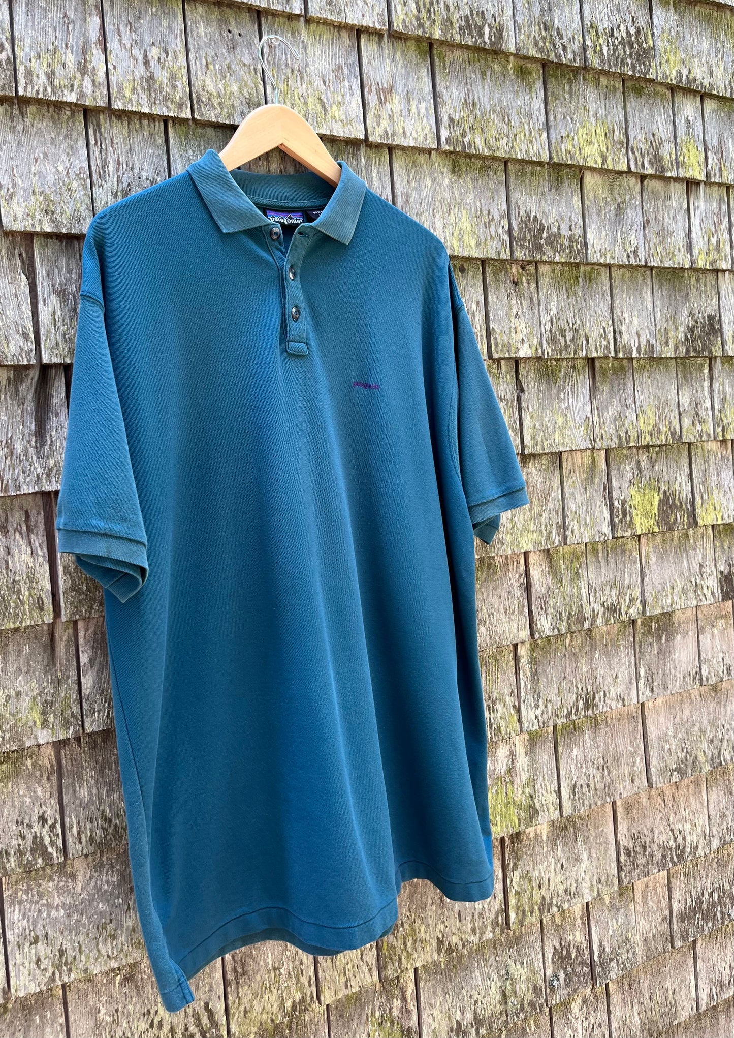 90s Patagonia Cotton Pique Polo Shirt (XL)