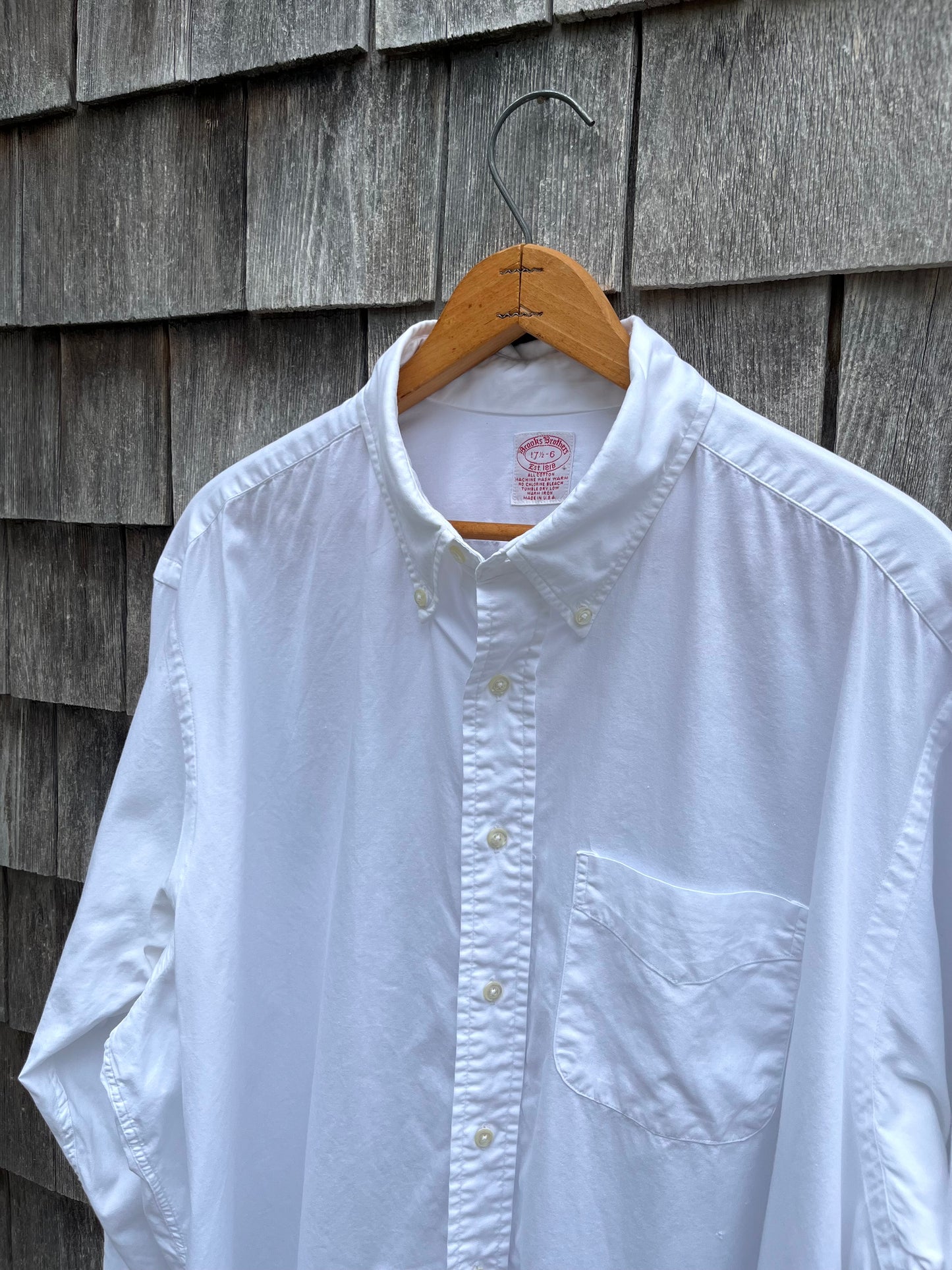 90s Brooks Brothers Makers Pinpoint Oxford Button Down Shirt (17.5-5)